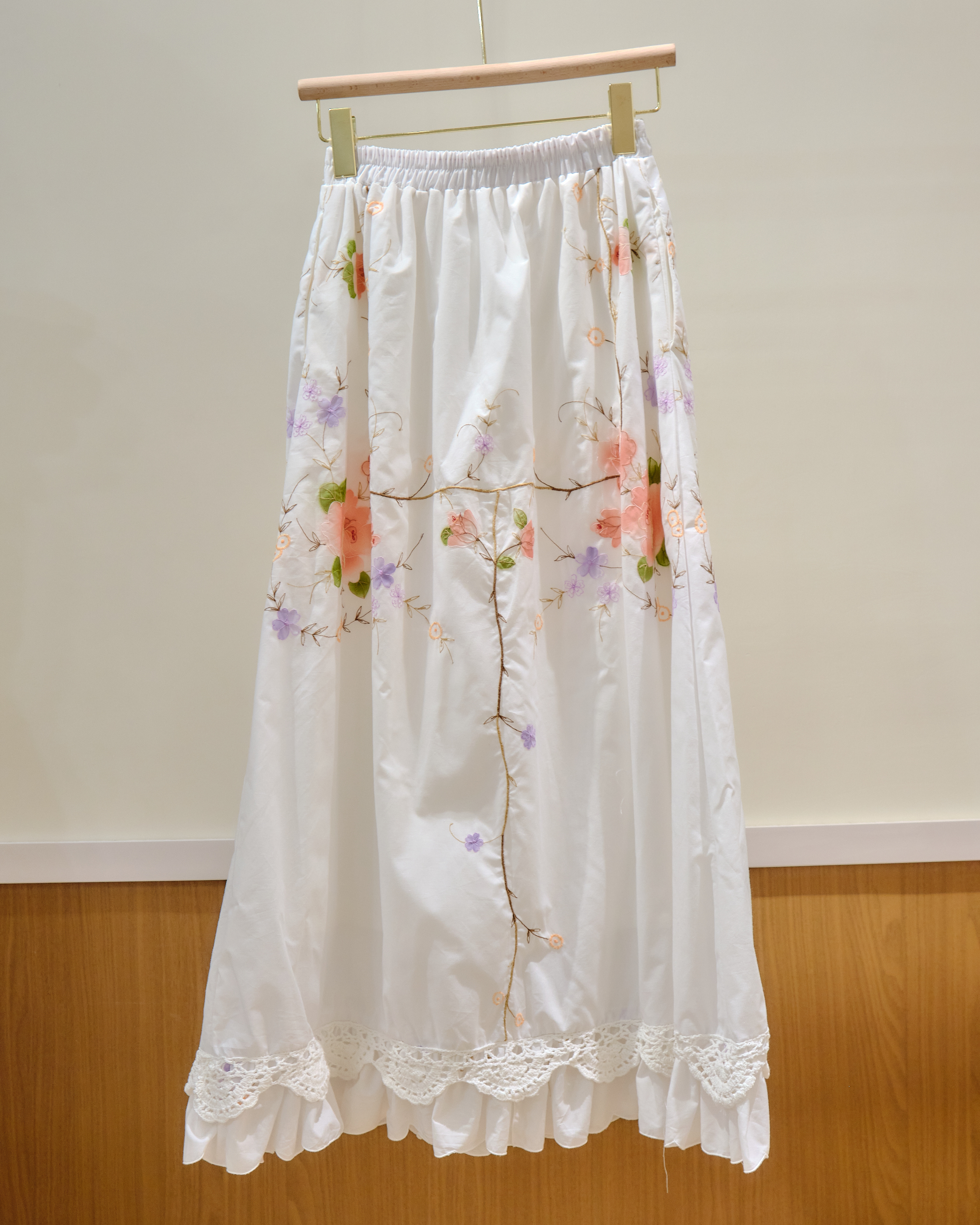 14017 Thai Embroidered Midi Skirt