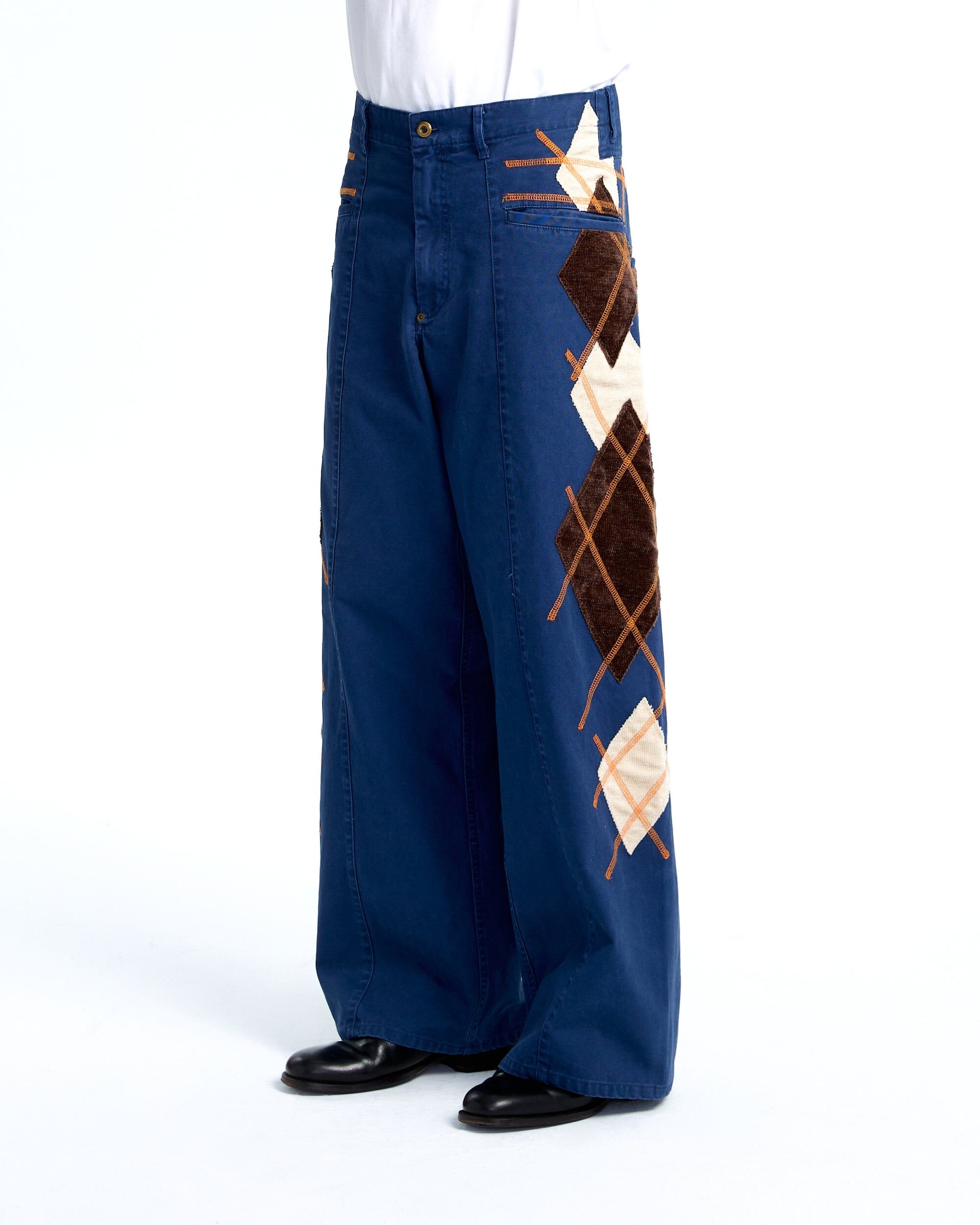 PLATEAU STUDIO｜Diamond patch pants (Navy)