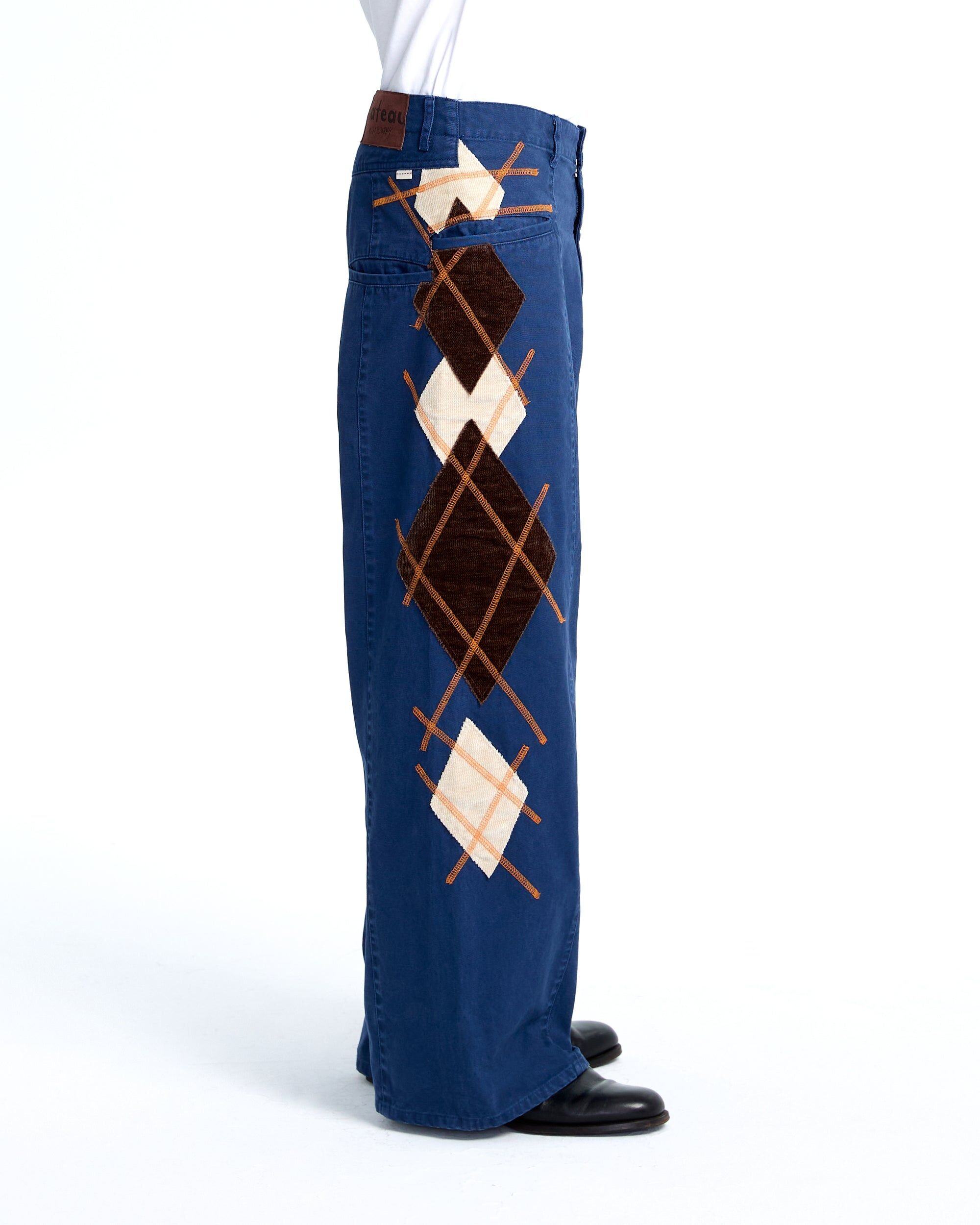 PLATEAU STUDIO｜Diamond patch pants (Navy)