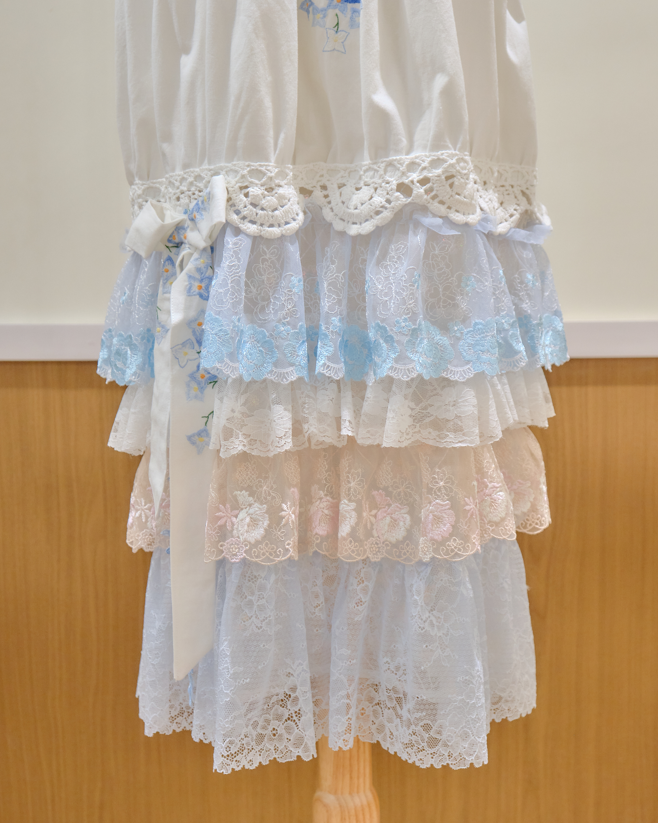 14005 Thai Embroidered Dress with Lace Belt