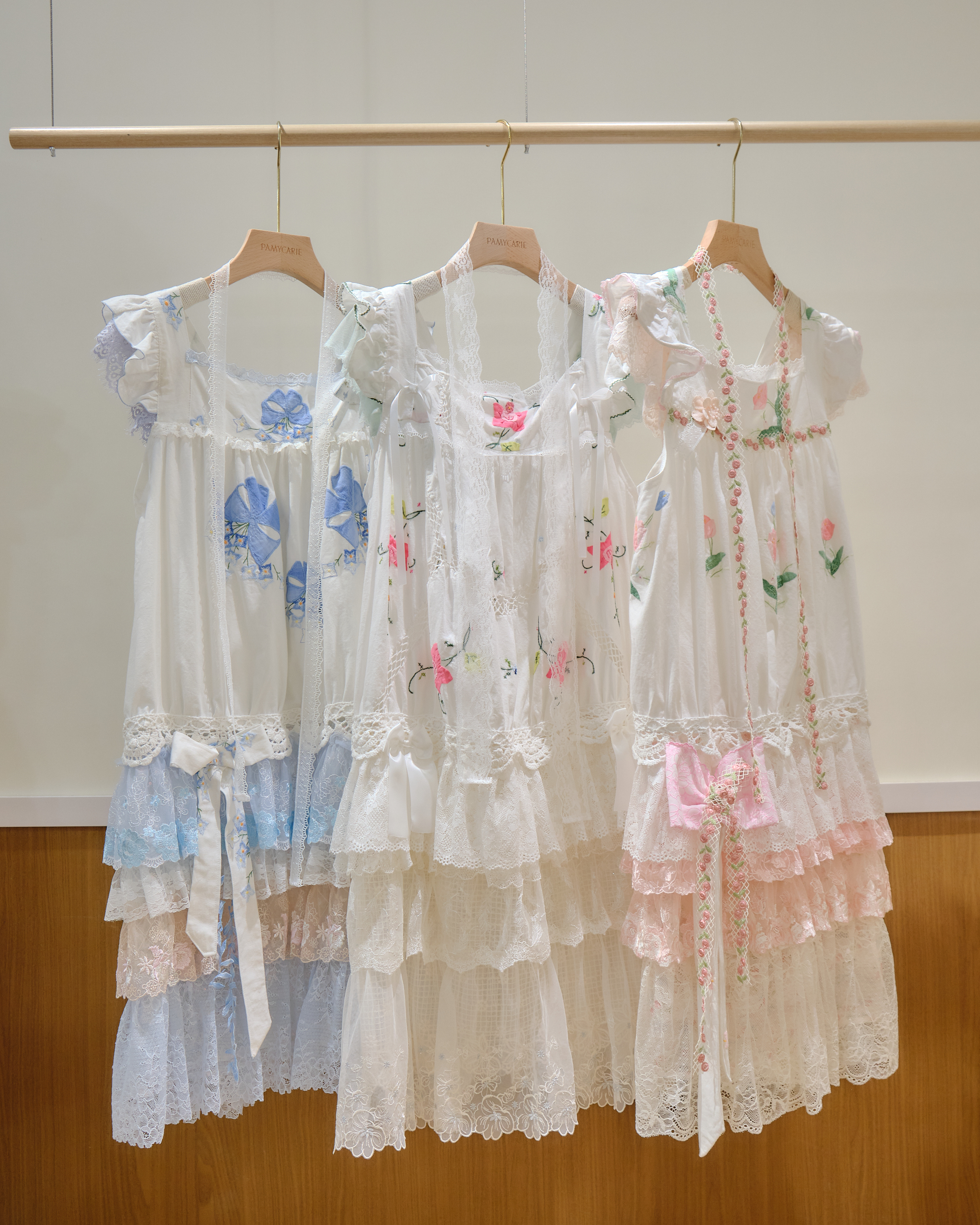 14004 Thai Embroidered Dress with Lace Belt