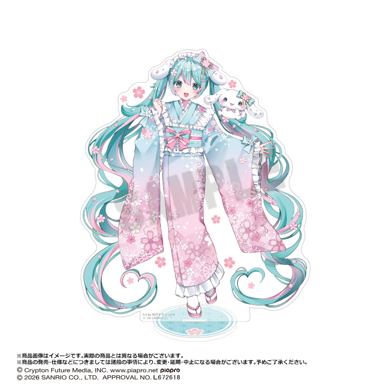 「ACG.GO」「預購」初音未來 × Cinnamoroll 大型壓克力人偶 夢櫻Ver.