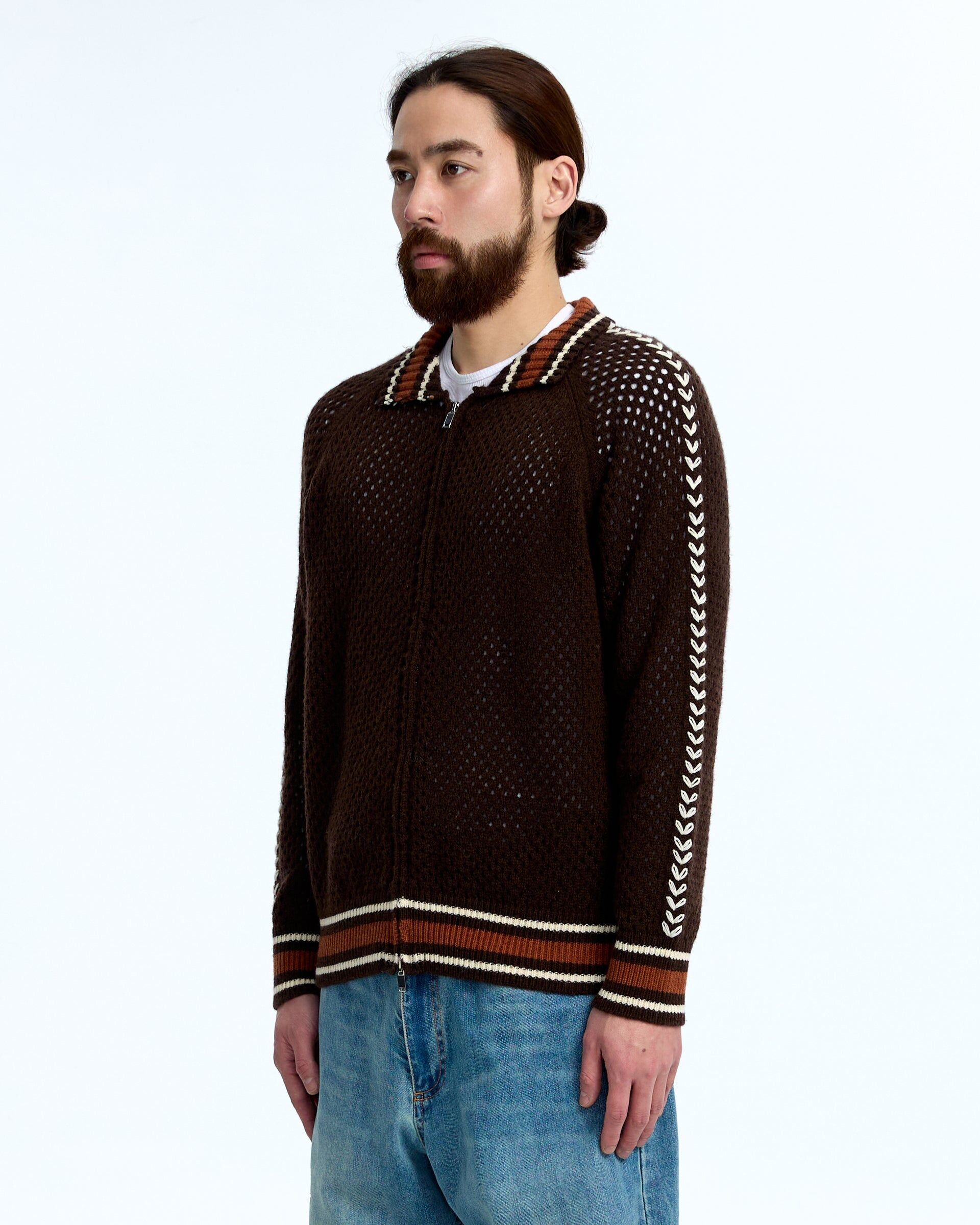 PLATEAU STUDIO｜Knit track jkt (Brown)