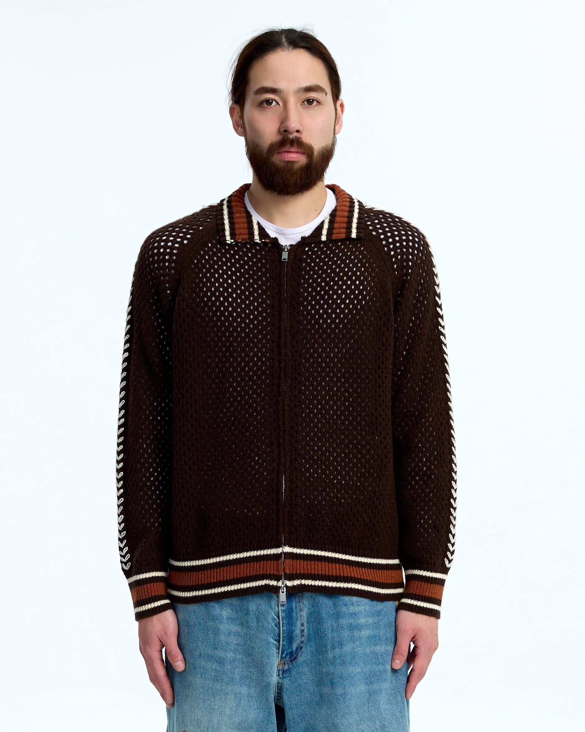 PLATEAU STUDIO｜Knit track jkt (Brown)