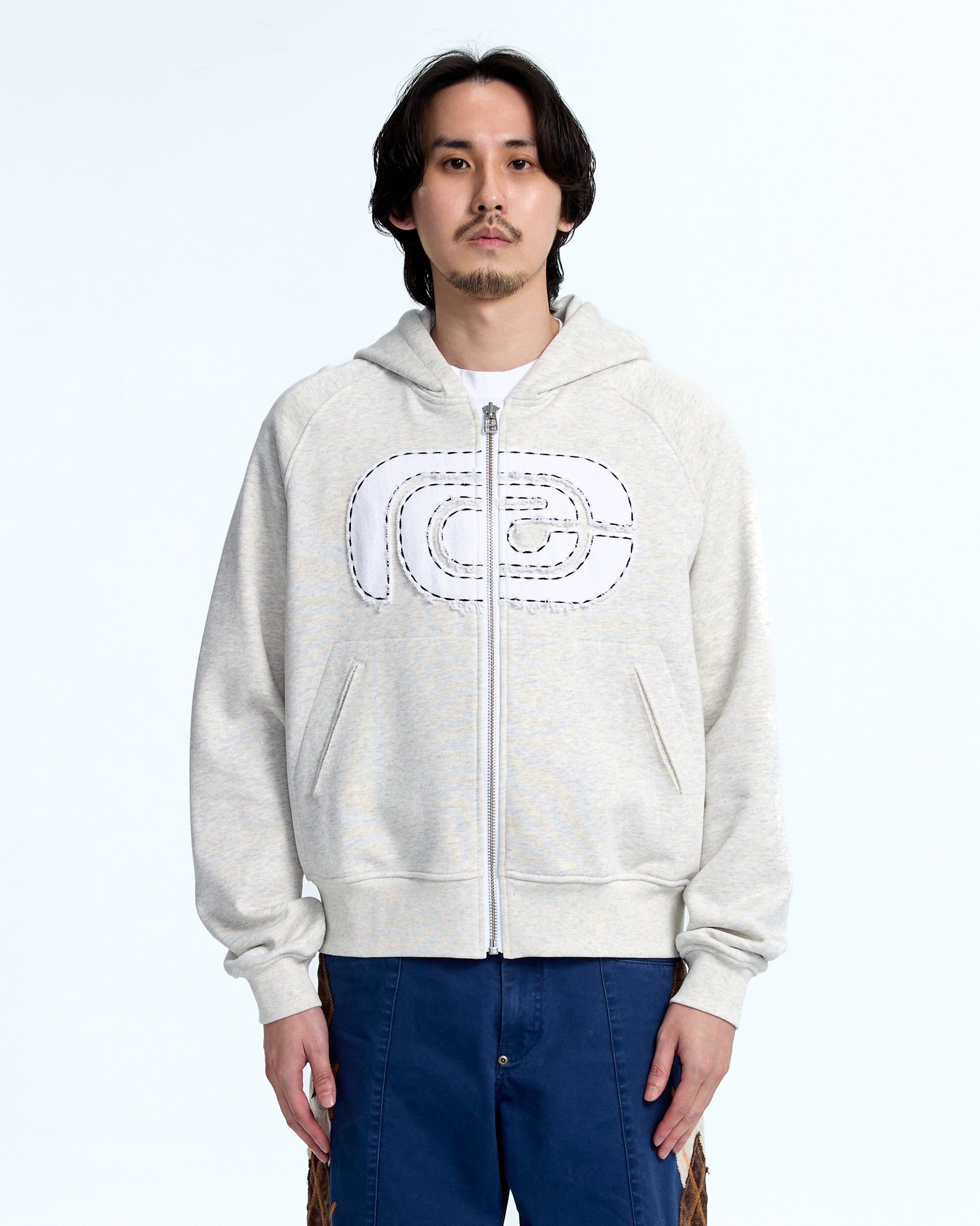 PLATEAU STUDIO｜Logo patch zip up (Grey)