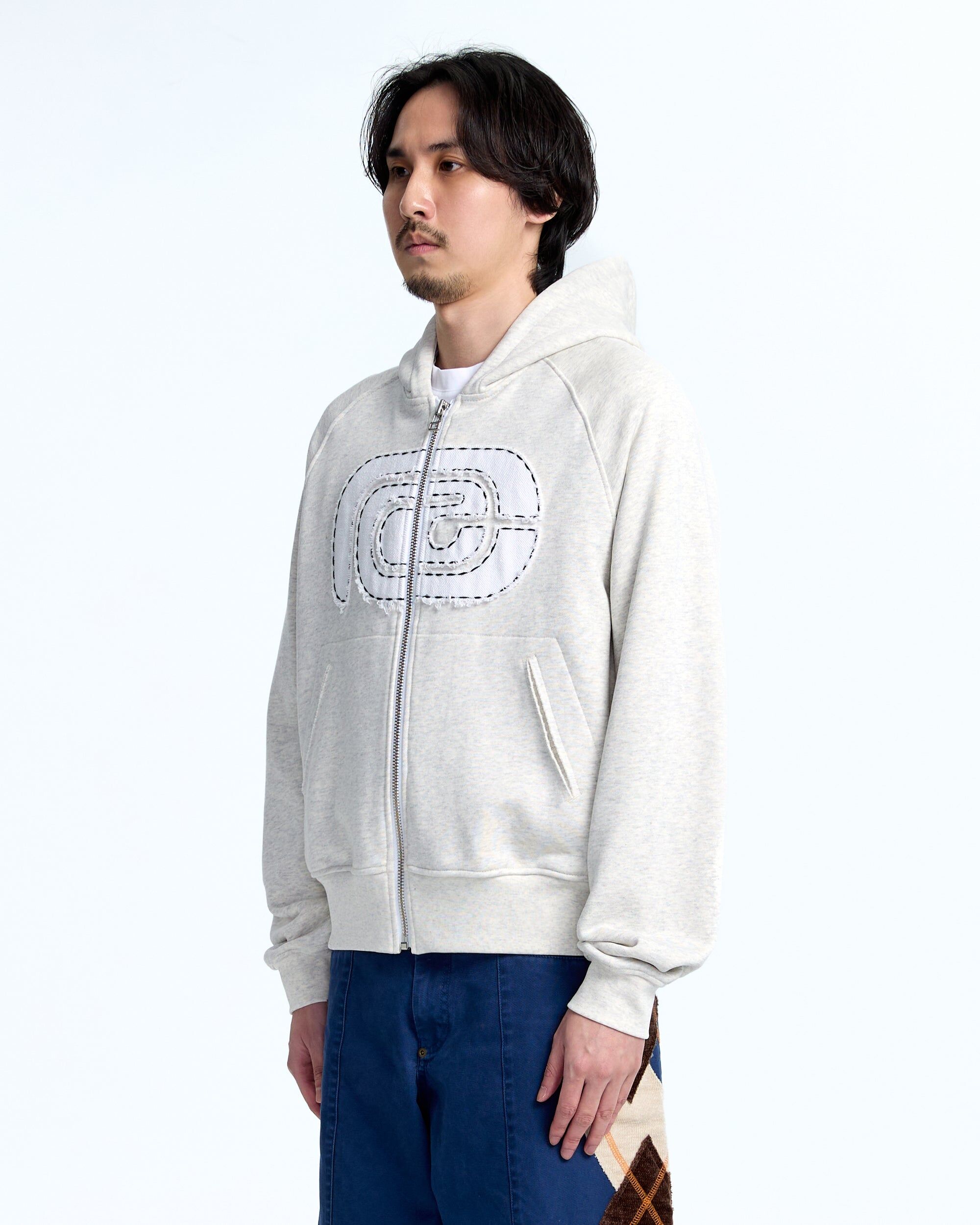 PLATEAU STUDIO｜Logo patch zip up (Grey)