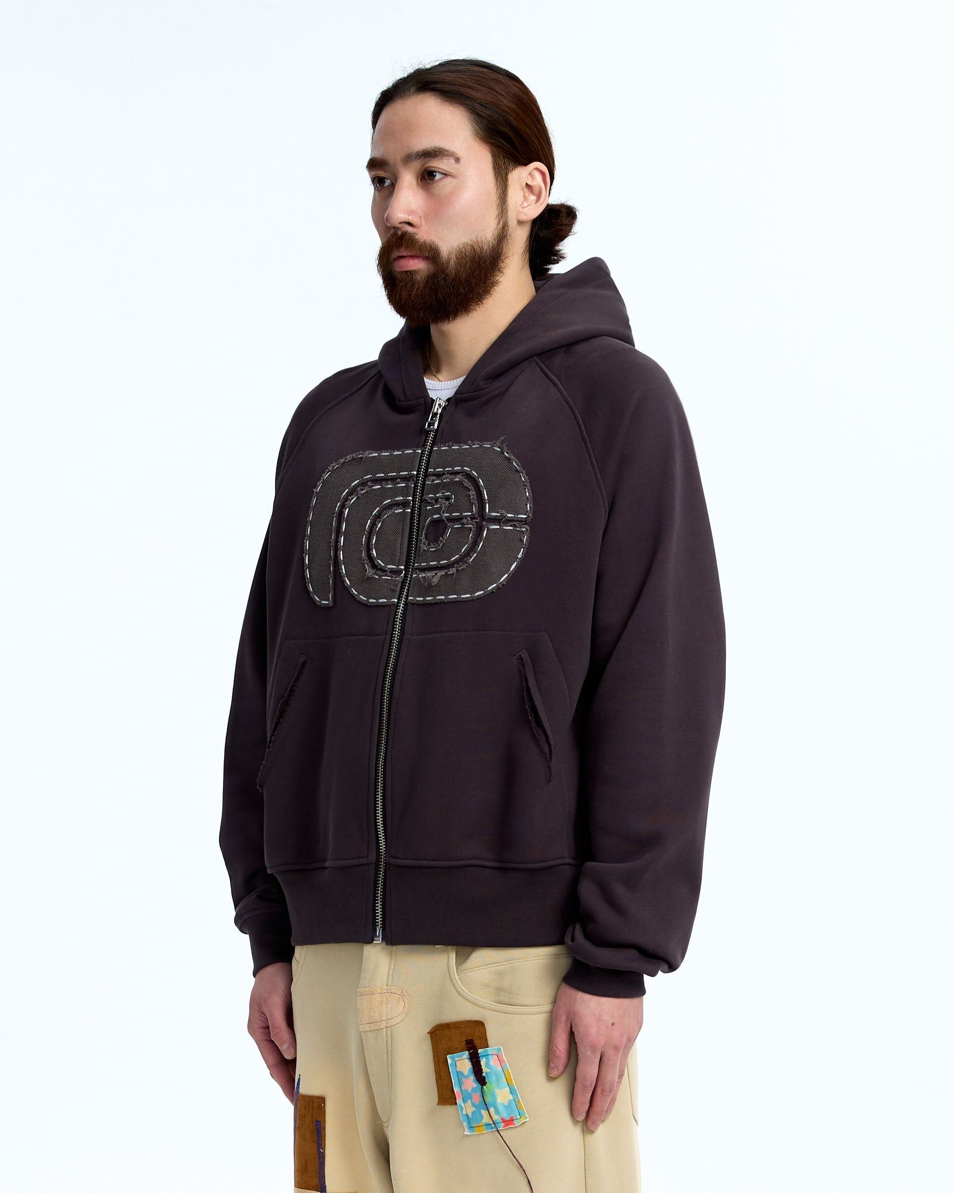 PLATEAU STUDIO｜Logo patch zip up (Ash)