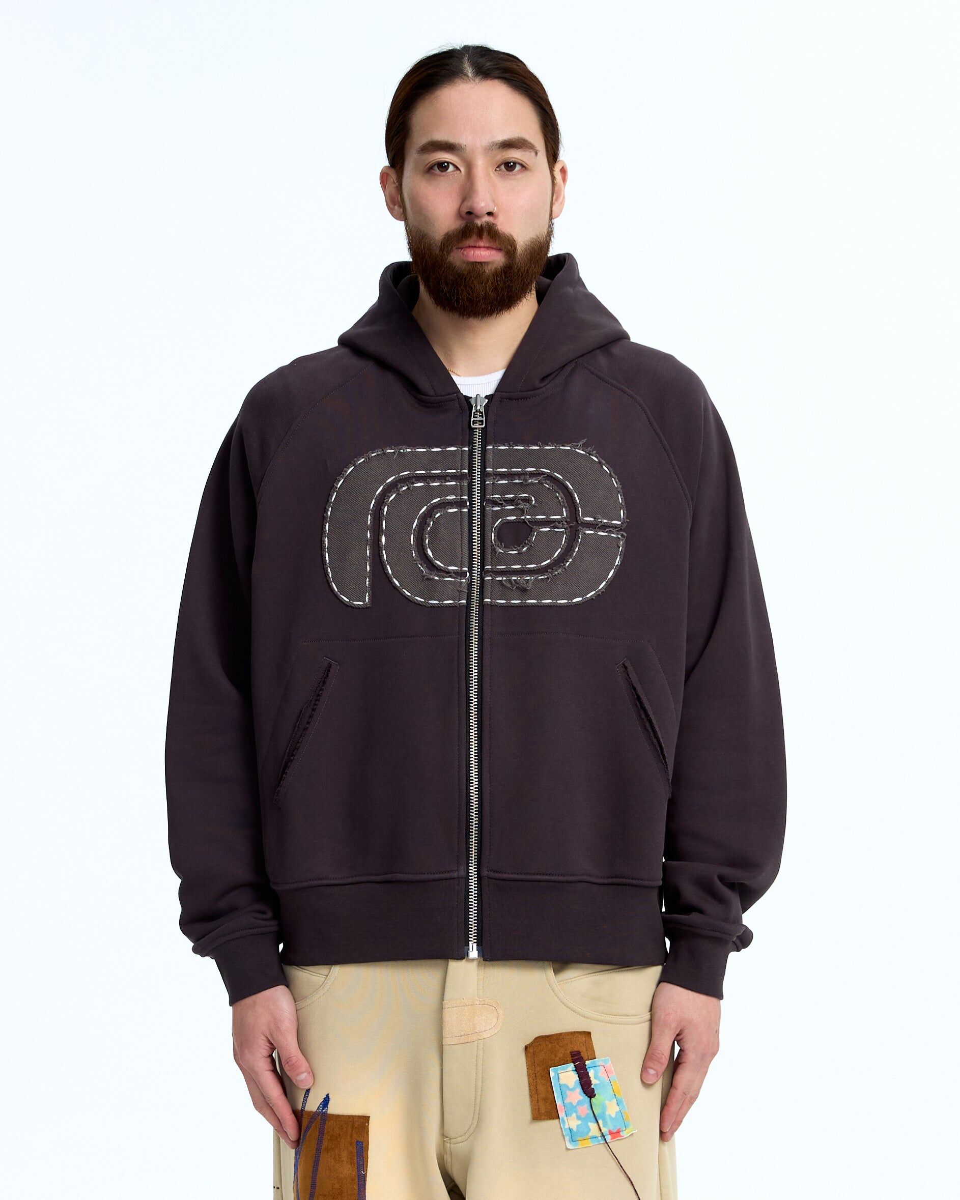 PLATEAU STUDIO｜Logo patch zip up (Ash)