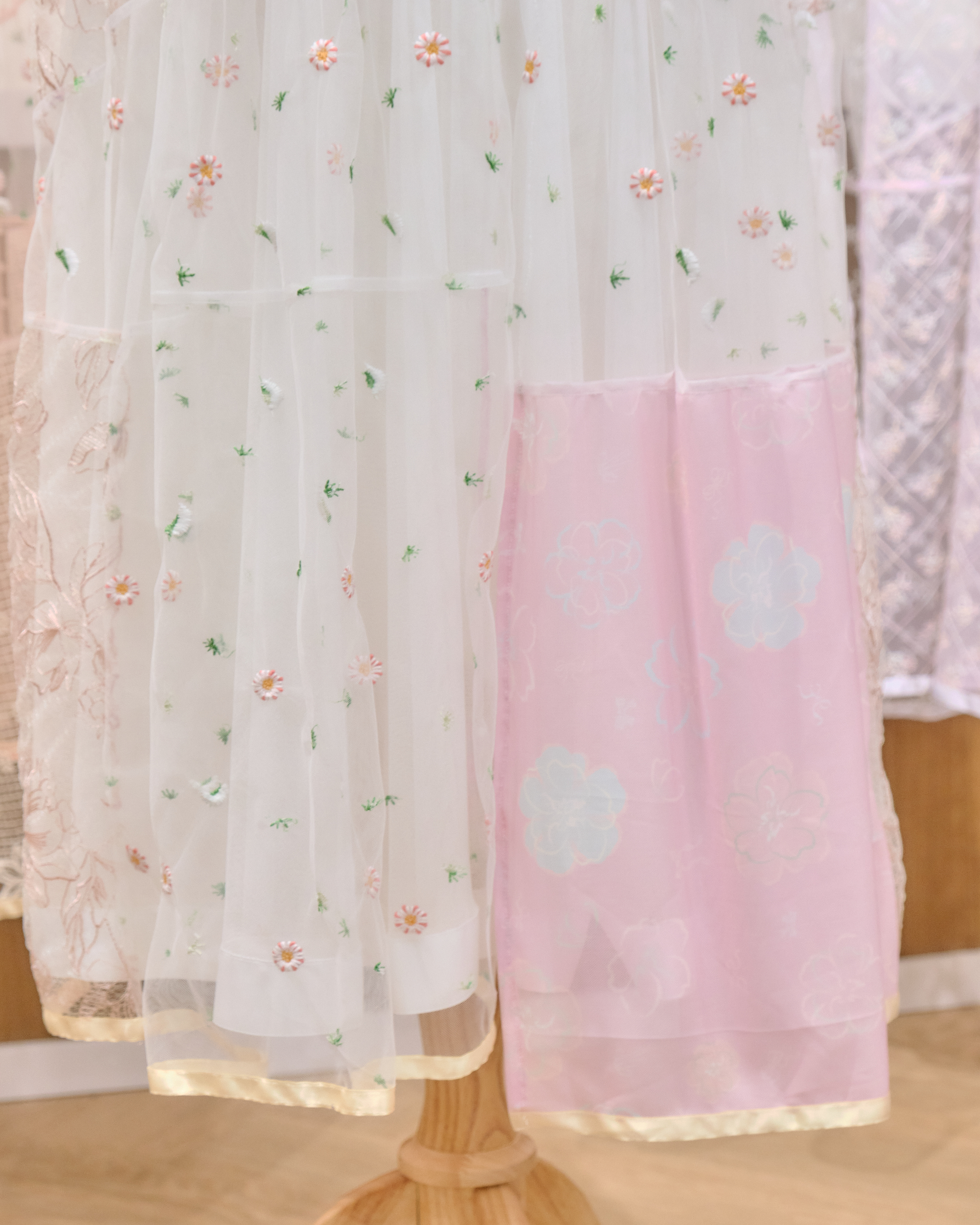 13992 Printed Tulle Slip Dress