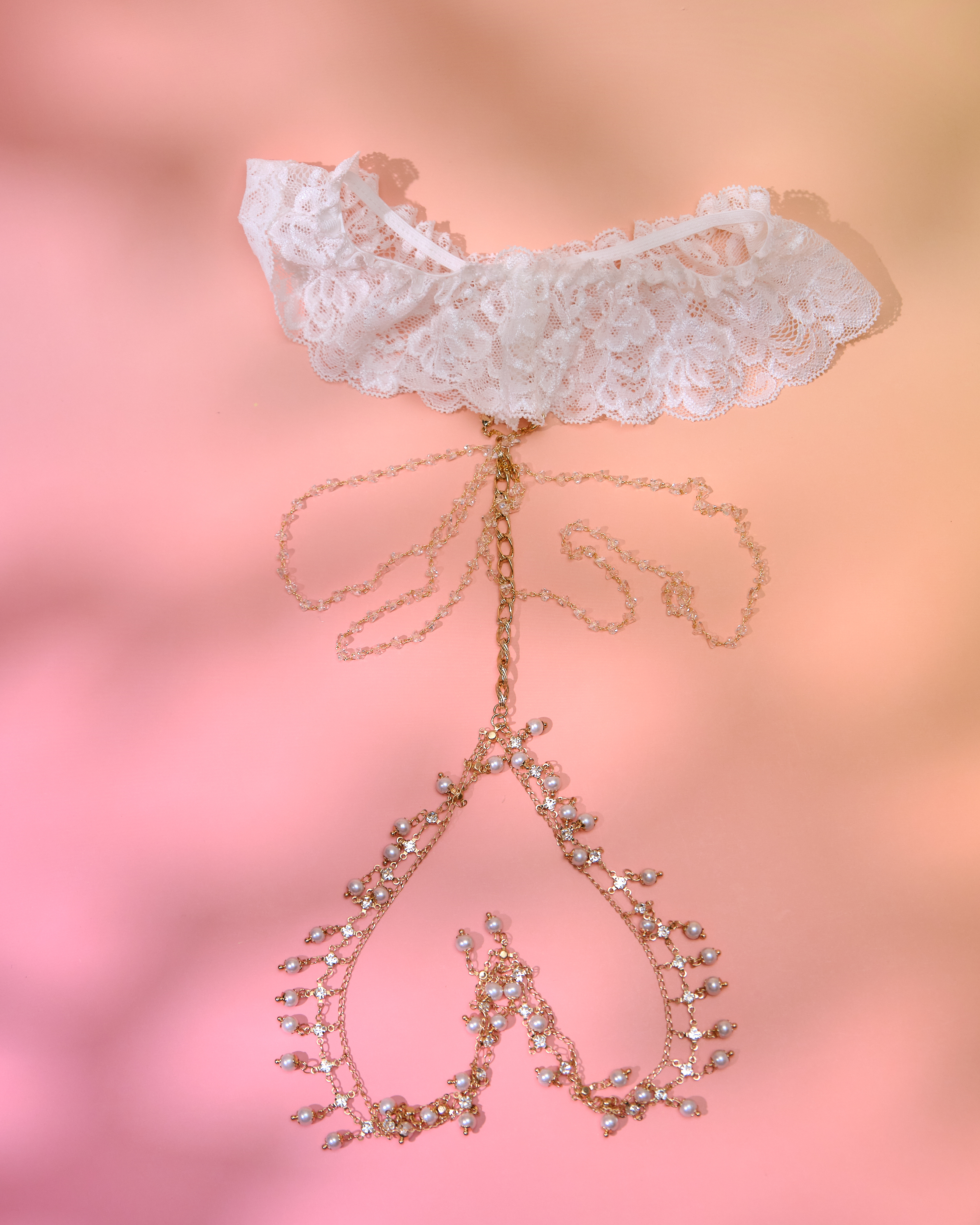 13976 Elastic Lace Thigh Chain