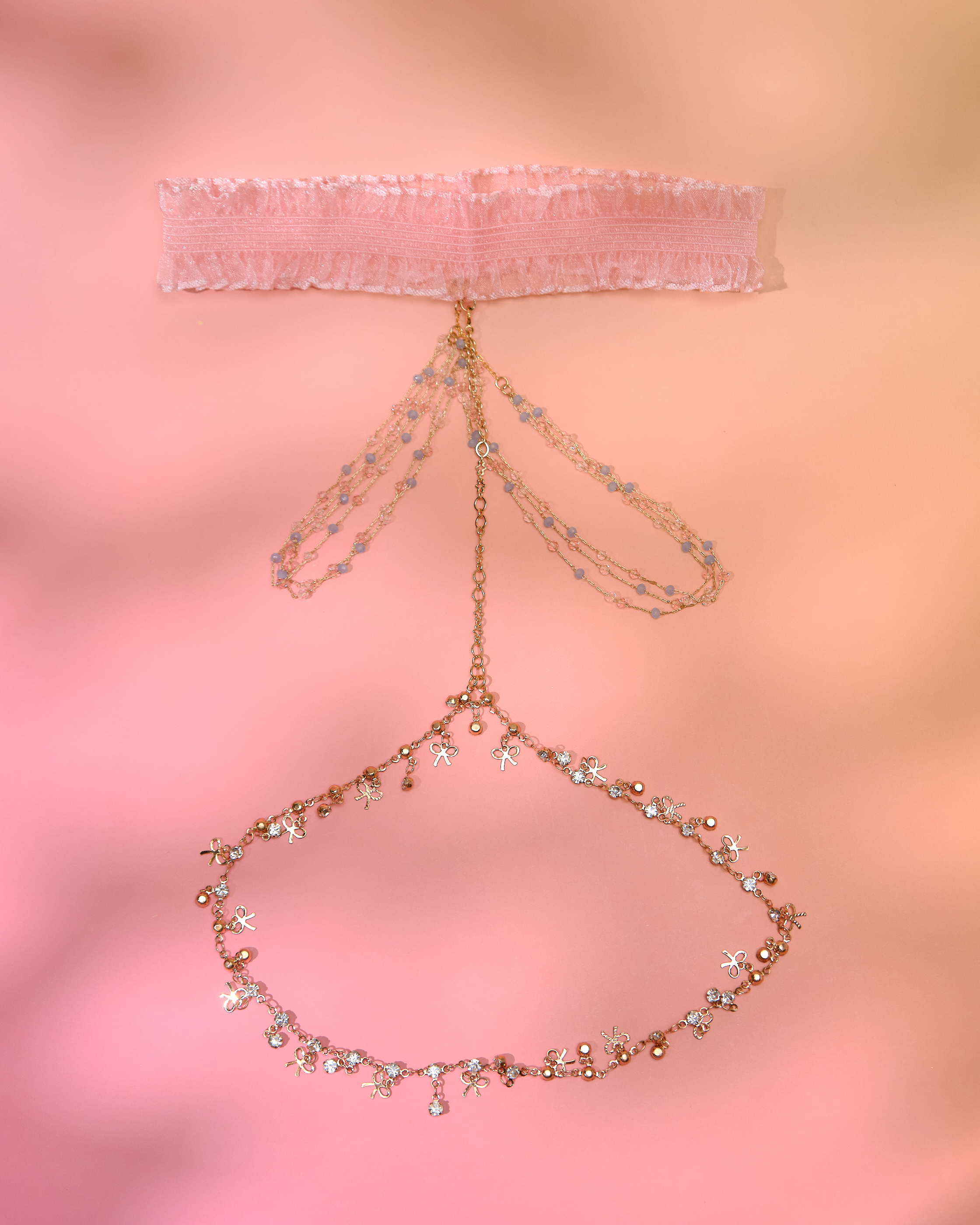 13975 Elastic Lace Thigh Chain