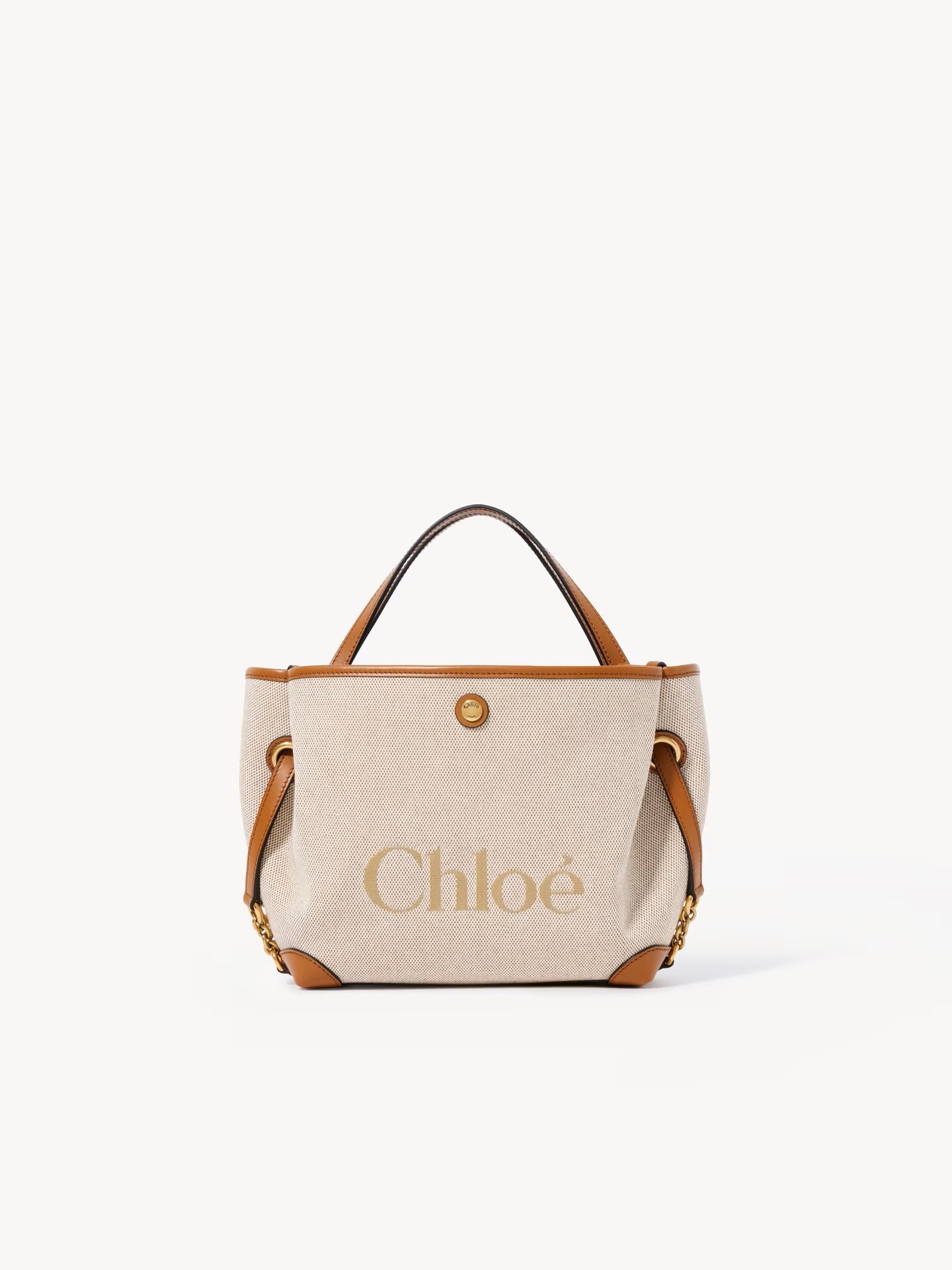 1CP0905-074 [CHLOE] Chloé 小號 Clover 雙肩帆布手提包 陶土啡色 #CH26AS656S63 (EU)