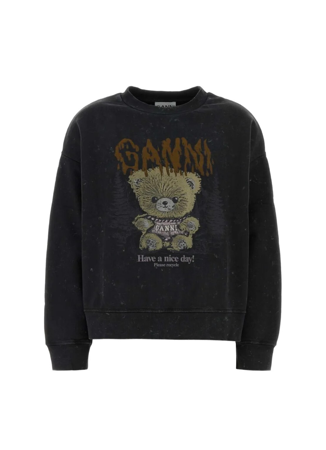 1CP0905-098 [GANNI] Isoli 復古水洗圓領衫 灰色 #A1060093 (EU)