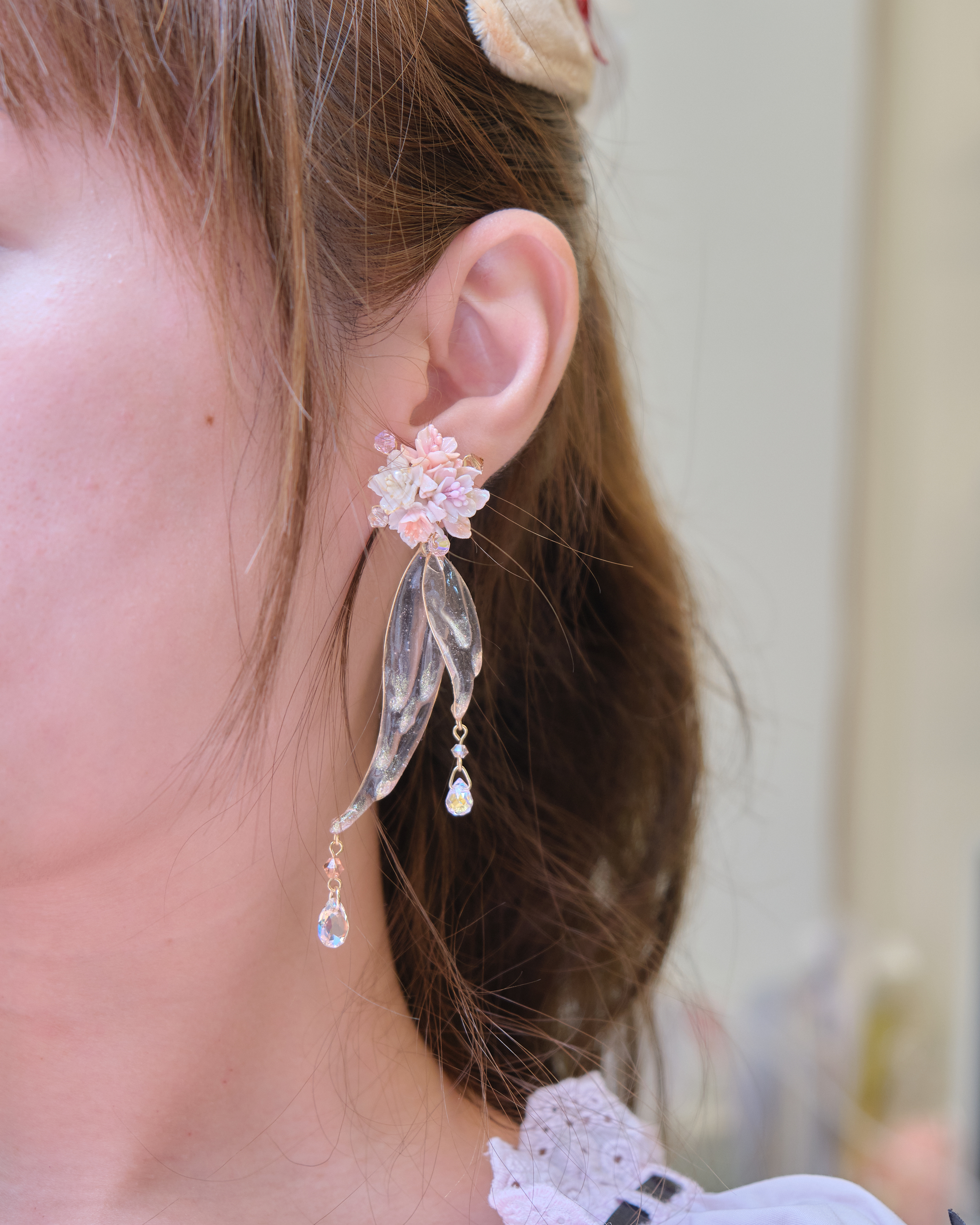 13954 Organza Cascade Bloom Earrings