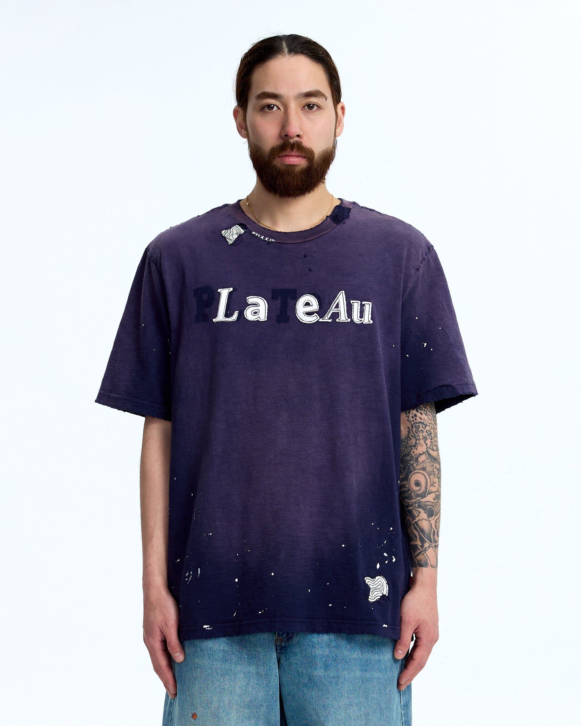 PLATEAU STUDIO｜Logo patch tee (p.v.c) (Navy)