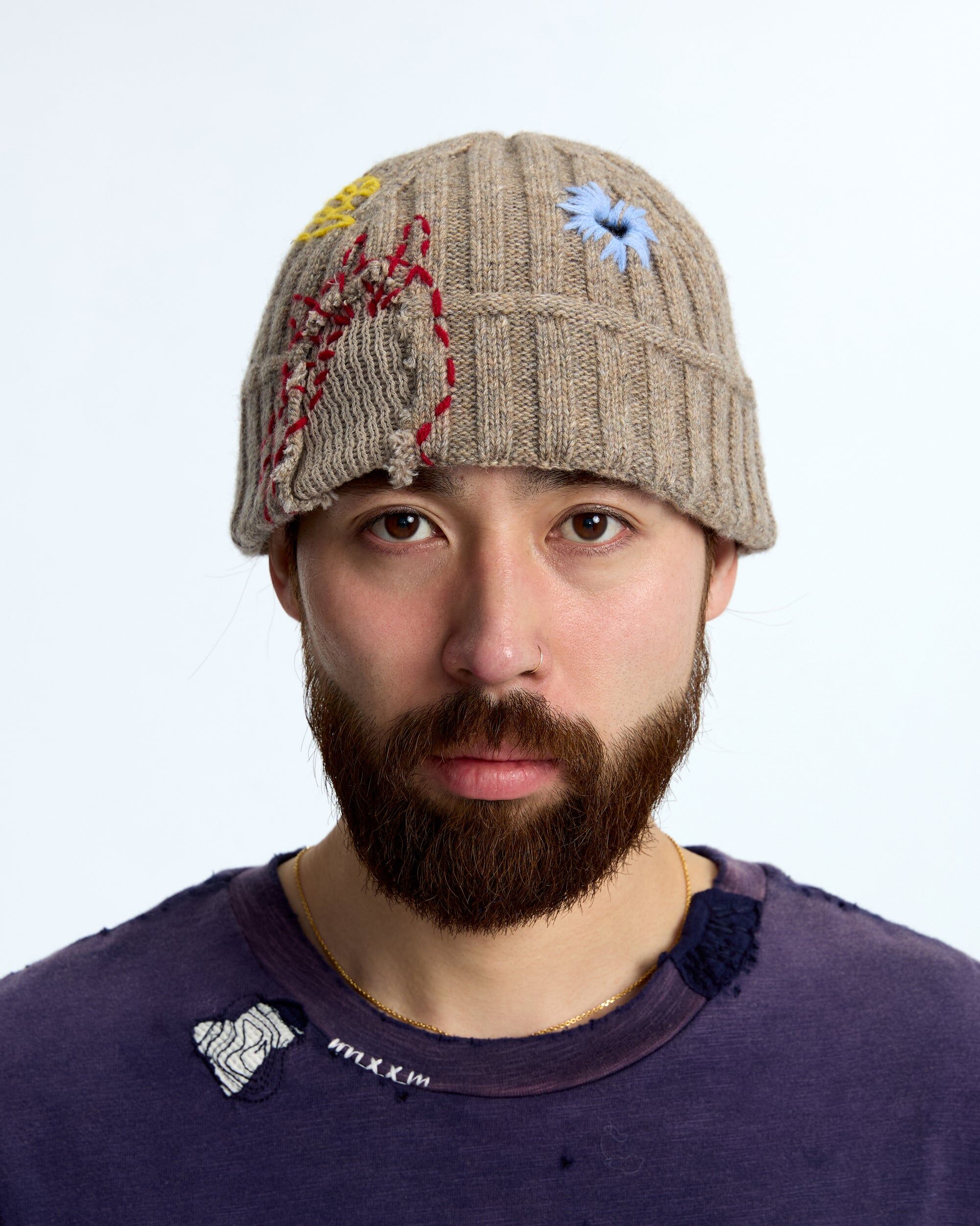 PLATEAU STUDIO｜Boro beanie (Grey)