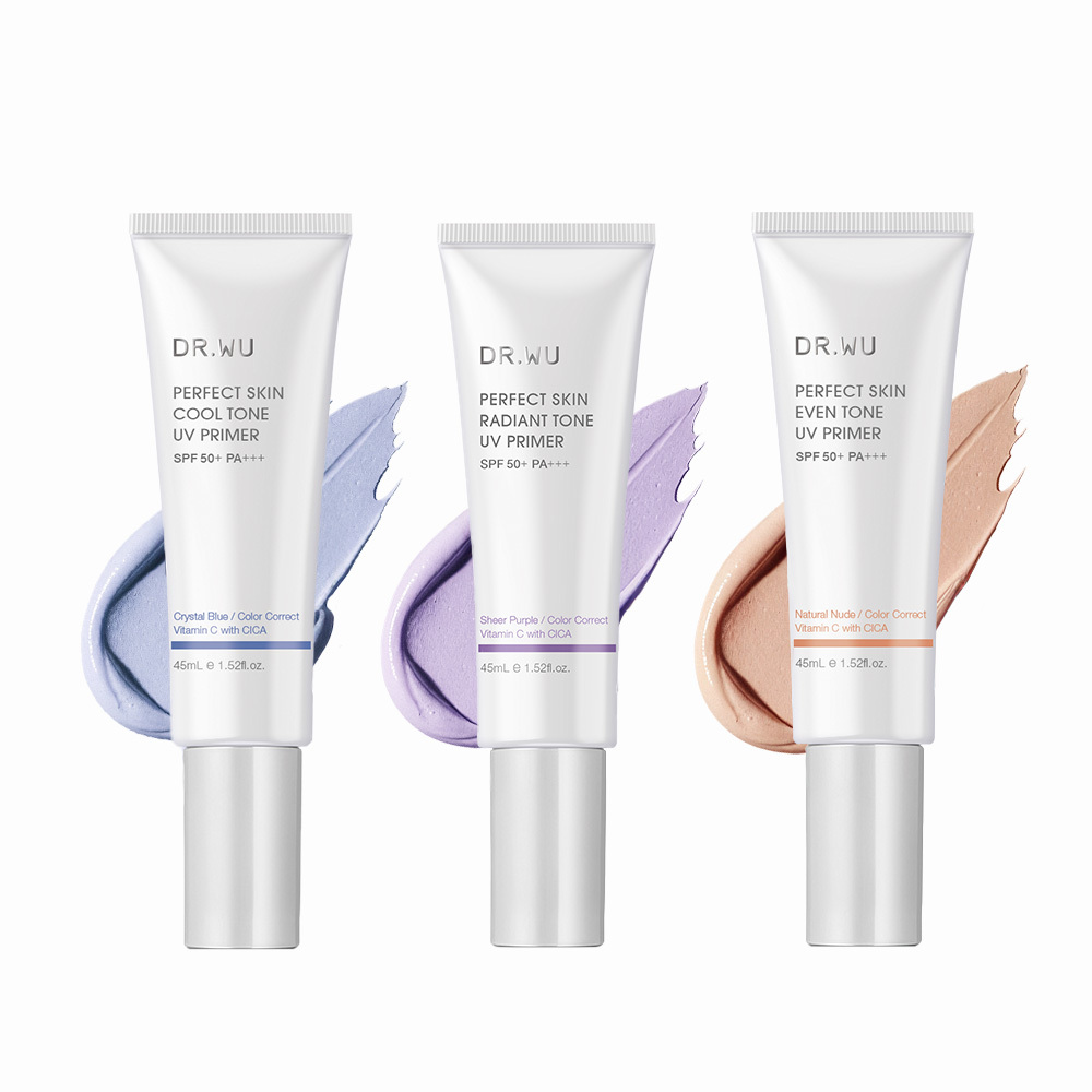 PERFECT SKIN RADIANT/COOL/EVEN TONE UV PRIMER (SHEER PURPLE / CRYSTAL BLUE / NATURAL NUDE) 45ML