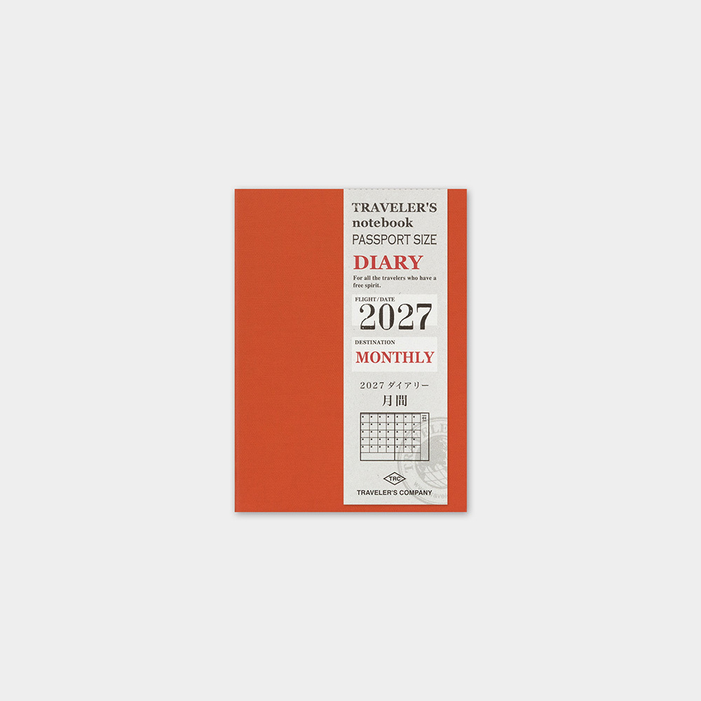 預購中 TRC Traveler’s notebook TN｜2027 PA護照 月間手帳