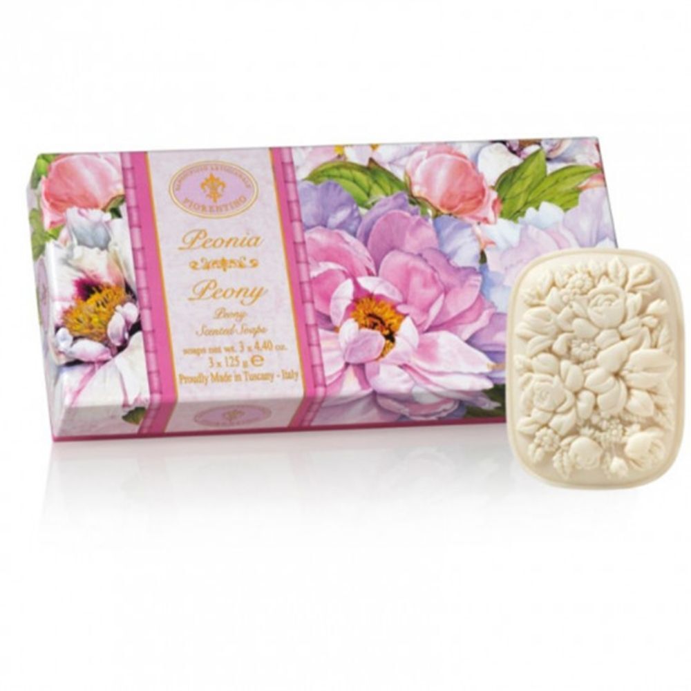 OTH-LLG0917-023 FIORENTINO 牡丹壓印長方形香皂套裝 3×125g (A23)