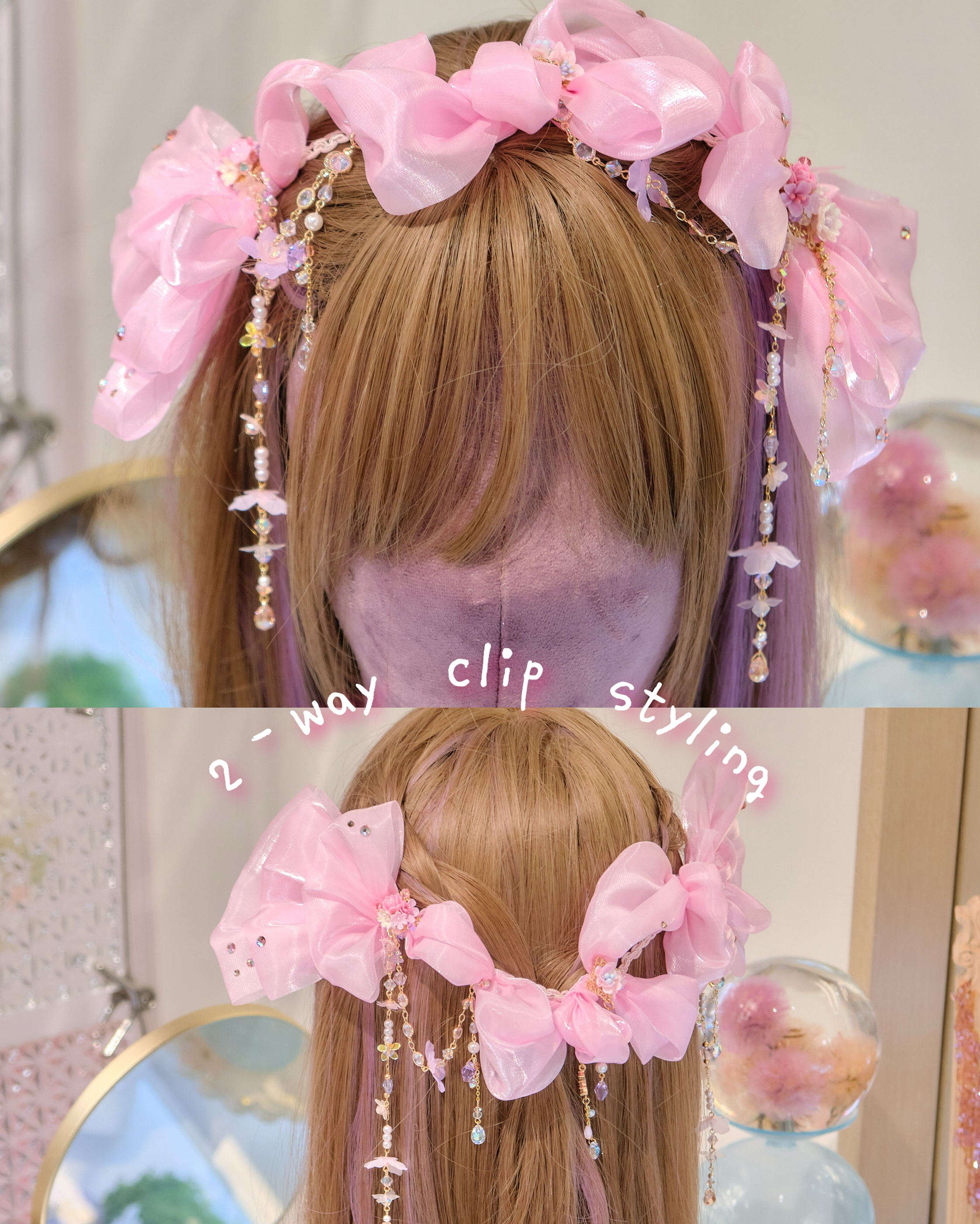 13972 Tri-Bow Duckbill Hair Clip