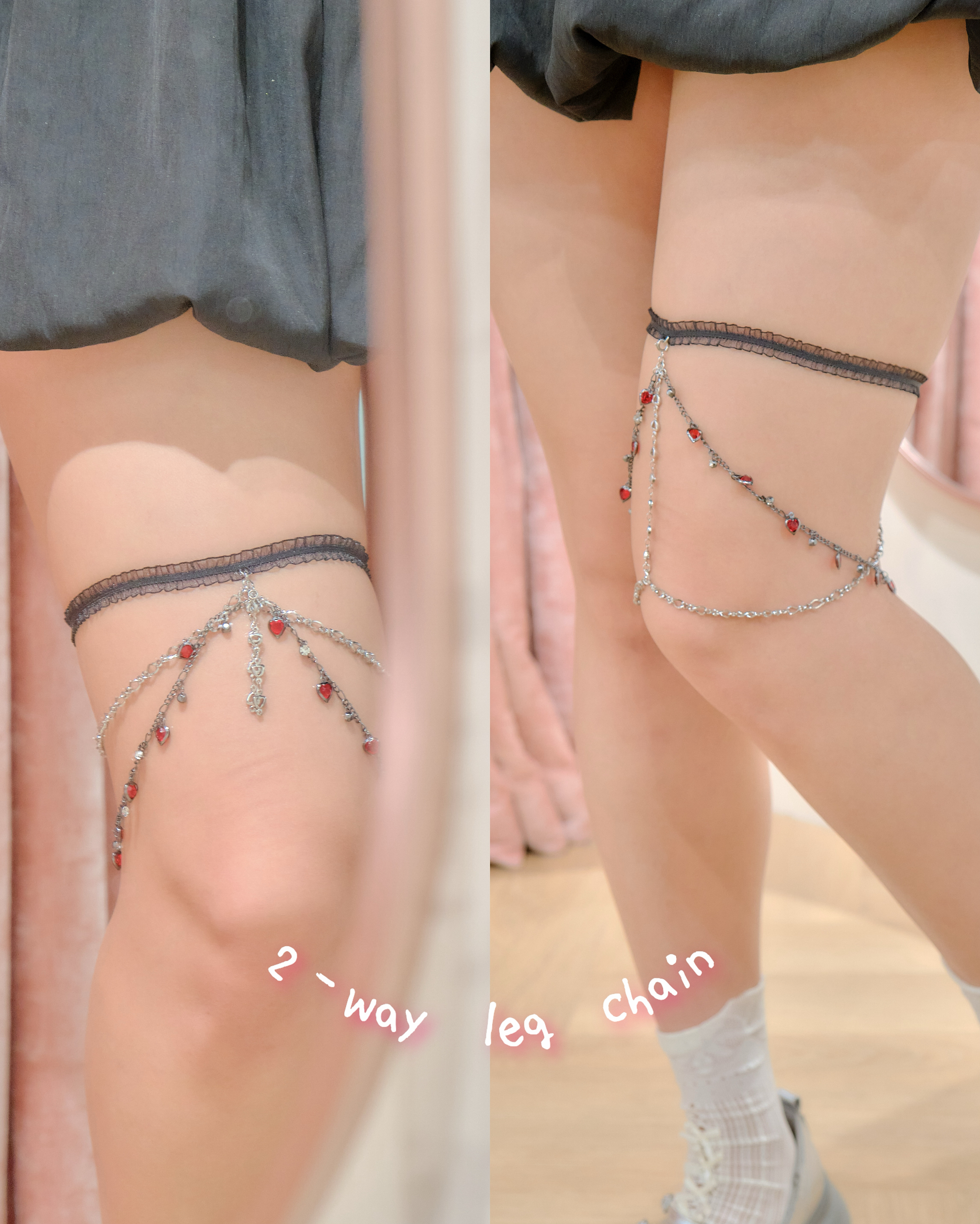 13980 Elastic Lace Thigh Chain