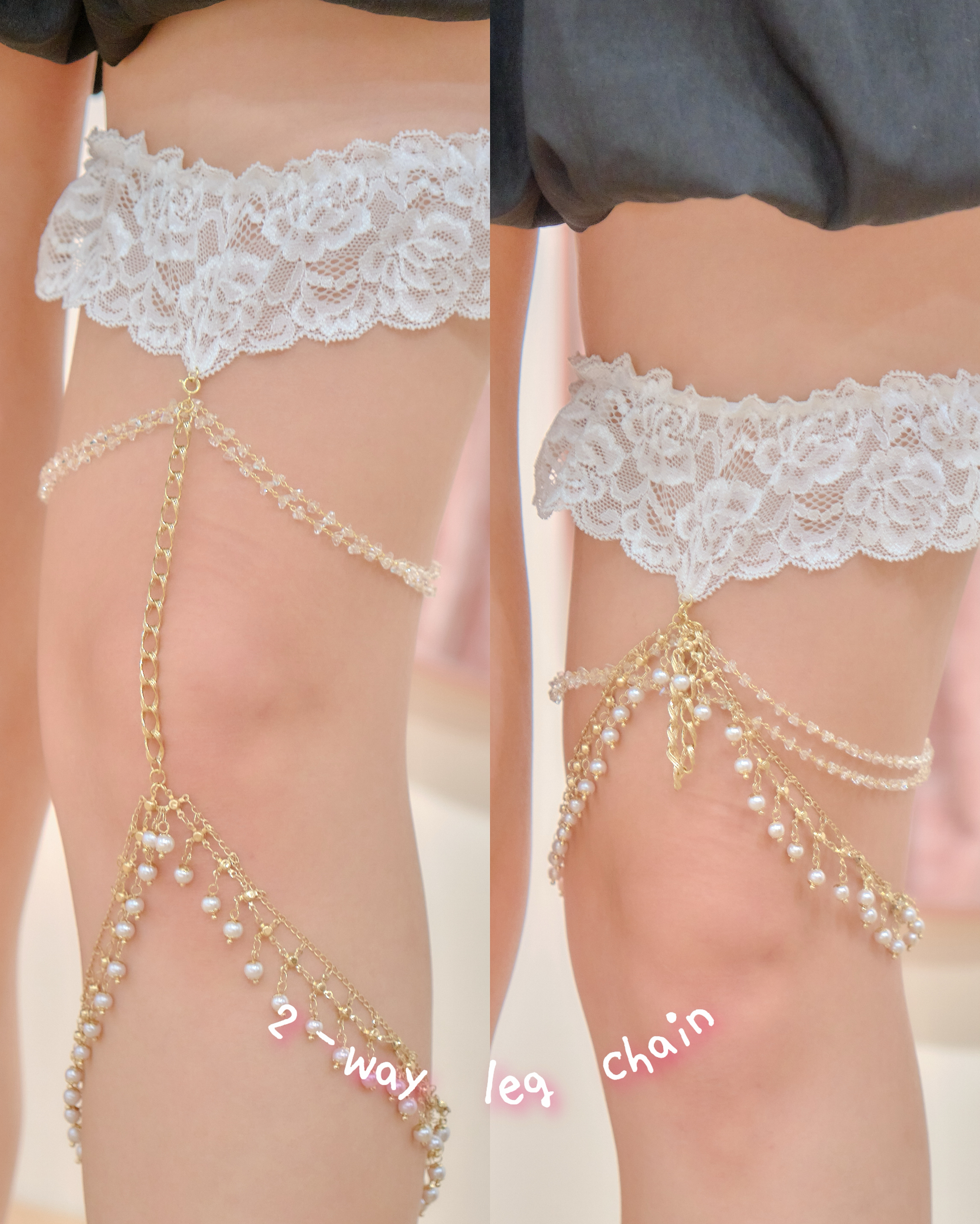 13976 Elastic Lace Thigh Chain