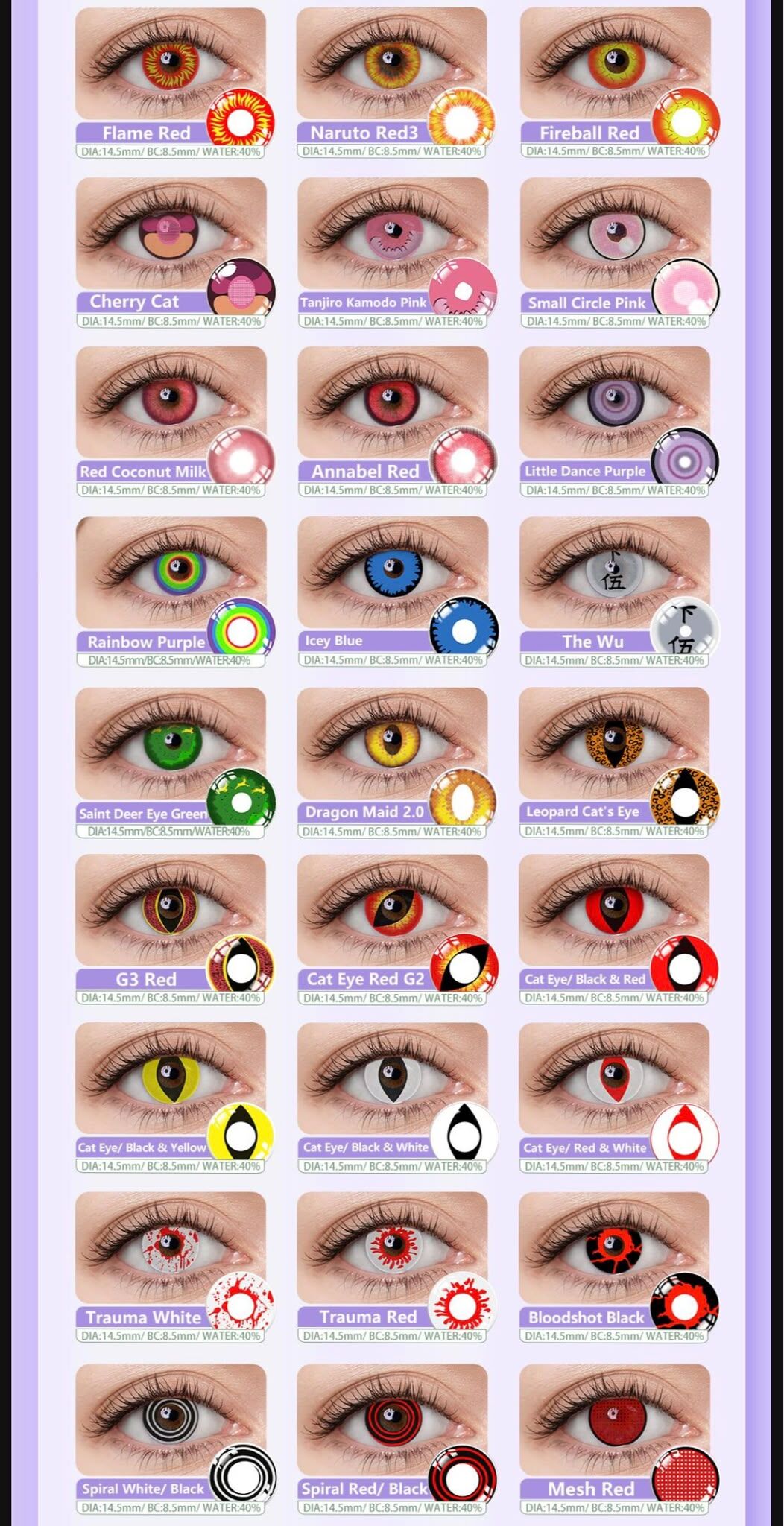 [月拋] MILL CREEK Month COSPLAY 4 CONTACT LENS 月拋隱形眼鏡｜每盒2片