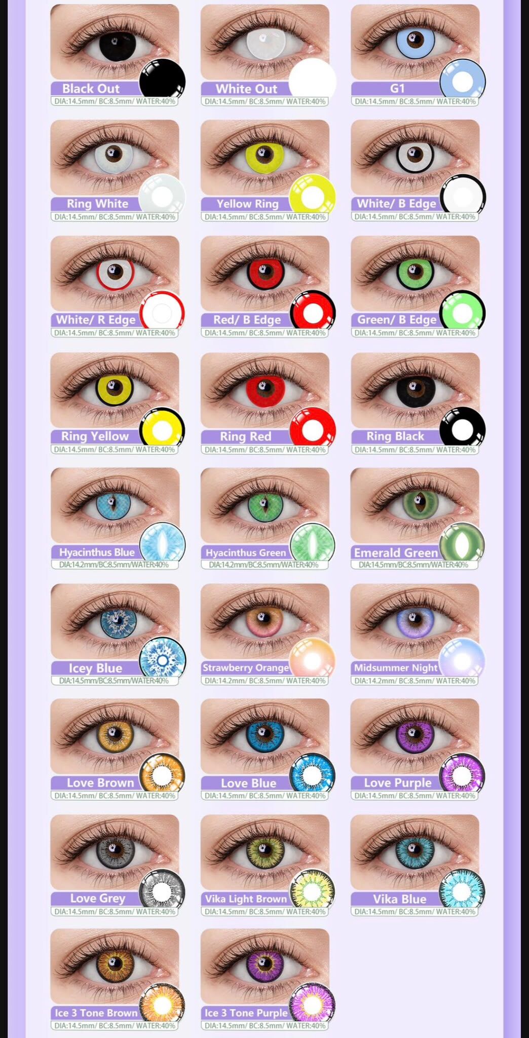 [月拋] MILL CREEK Month COSPLAY 6 CONTACT LENS 月拋隱形眼鏡｜每盒2片