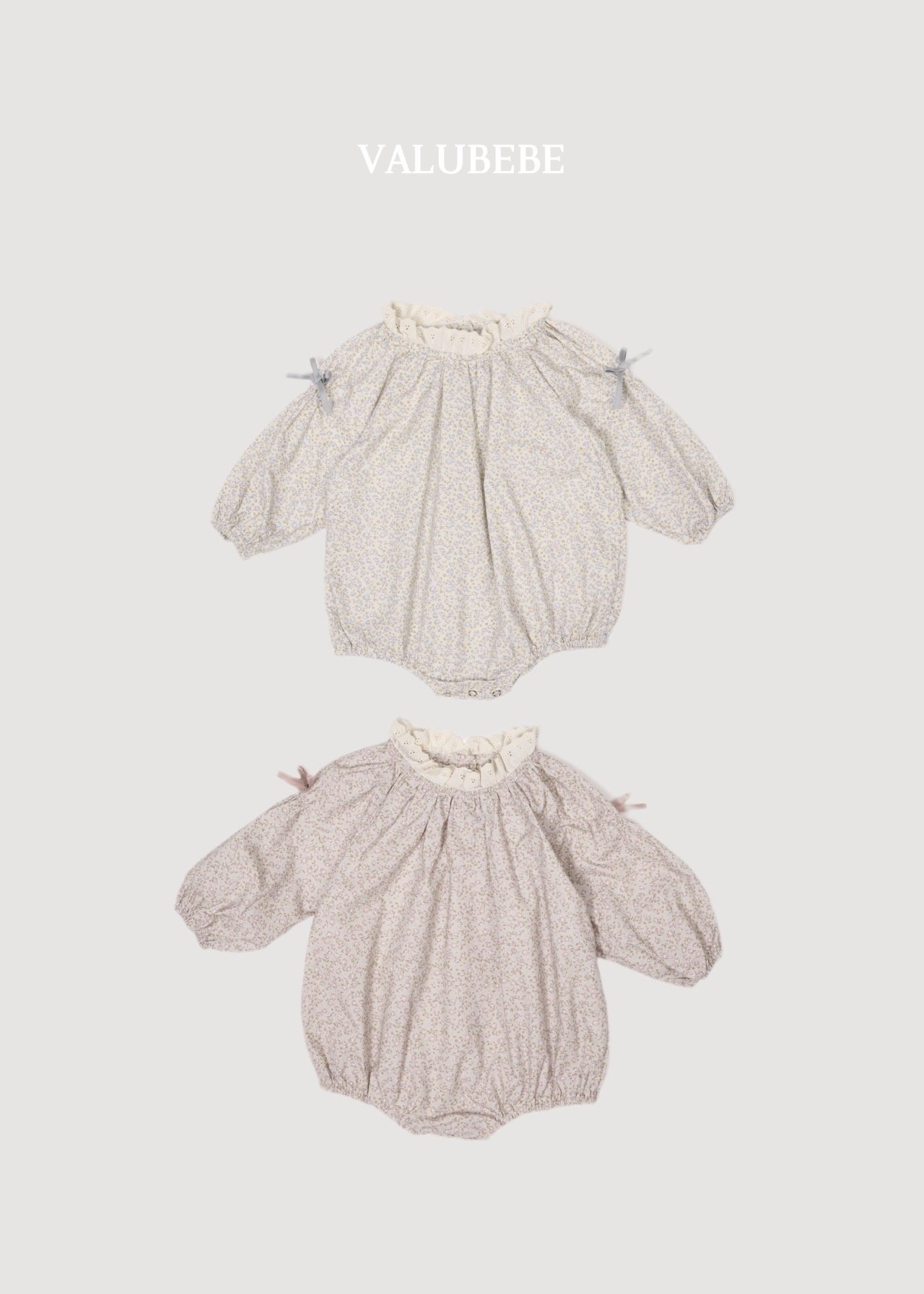 VALU BEBE Flower Ribbon Romper（With Bonnet）