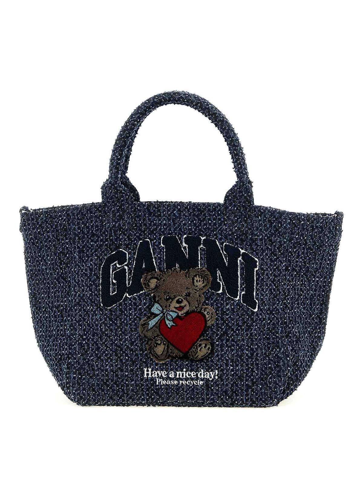 1CP0905-113 [GANNI] 小型購物袋 藍色 #B2110036077 (EU)