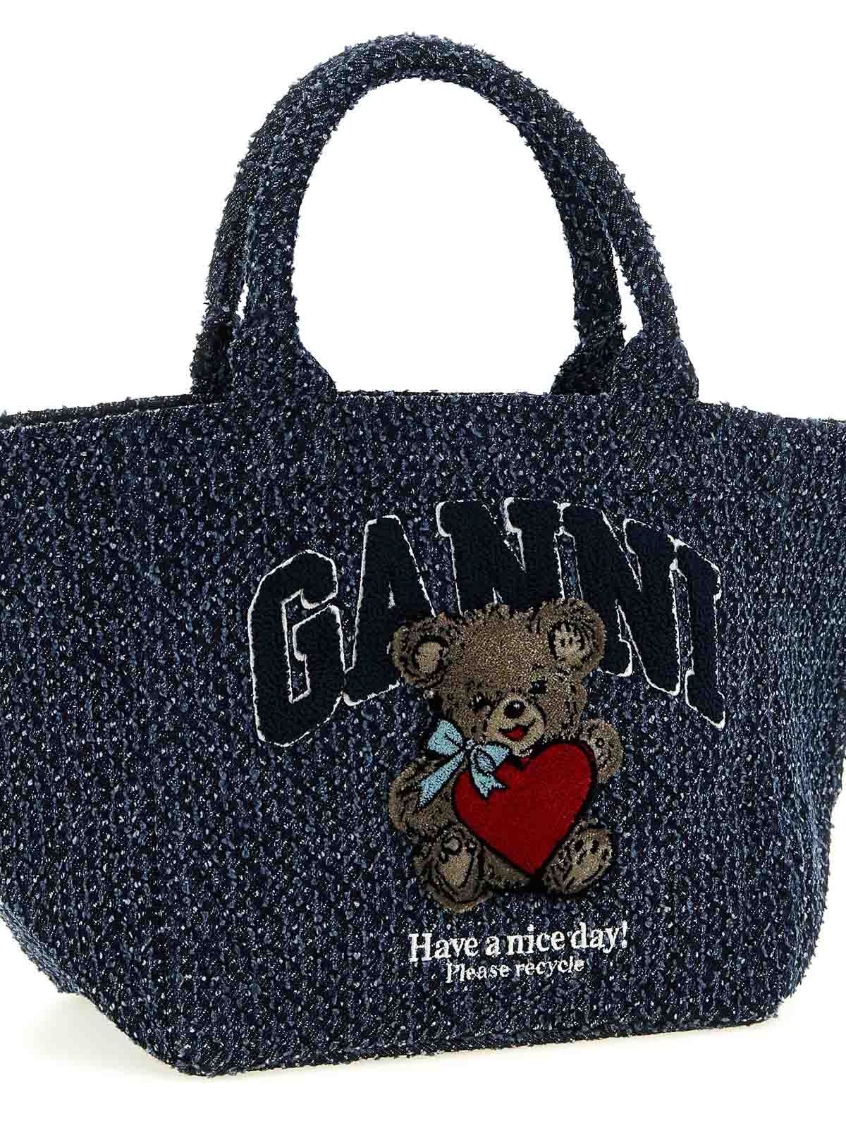 1CP0905-113 [GANNI] 小型購物袋 藍色 #B2110036077 (EU)