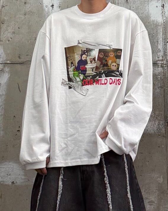 OverSize卡通圖案長袖衫 TAC-M-017T