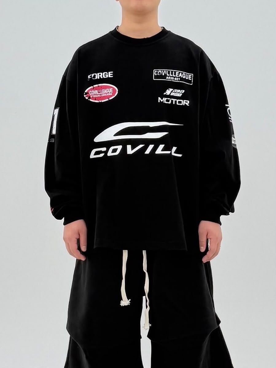 英文字圖案長袖衫 COVILL-297T
