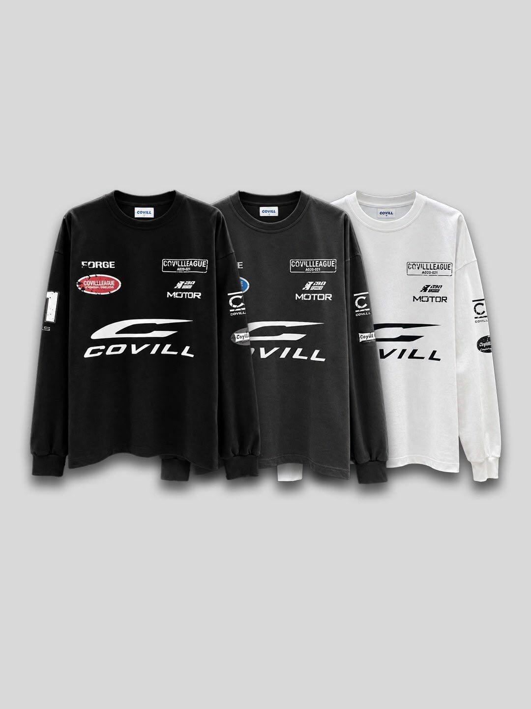英文字圖案長袖衫 COVILL-297T