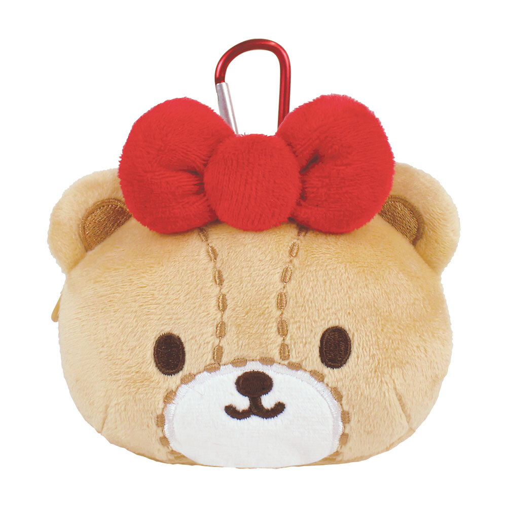 日本 Sanrio Tiny Chum 頭形拉鏈袋連爬山扣