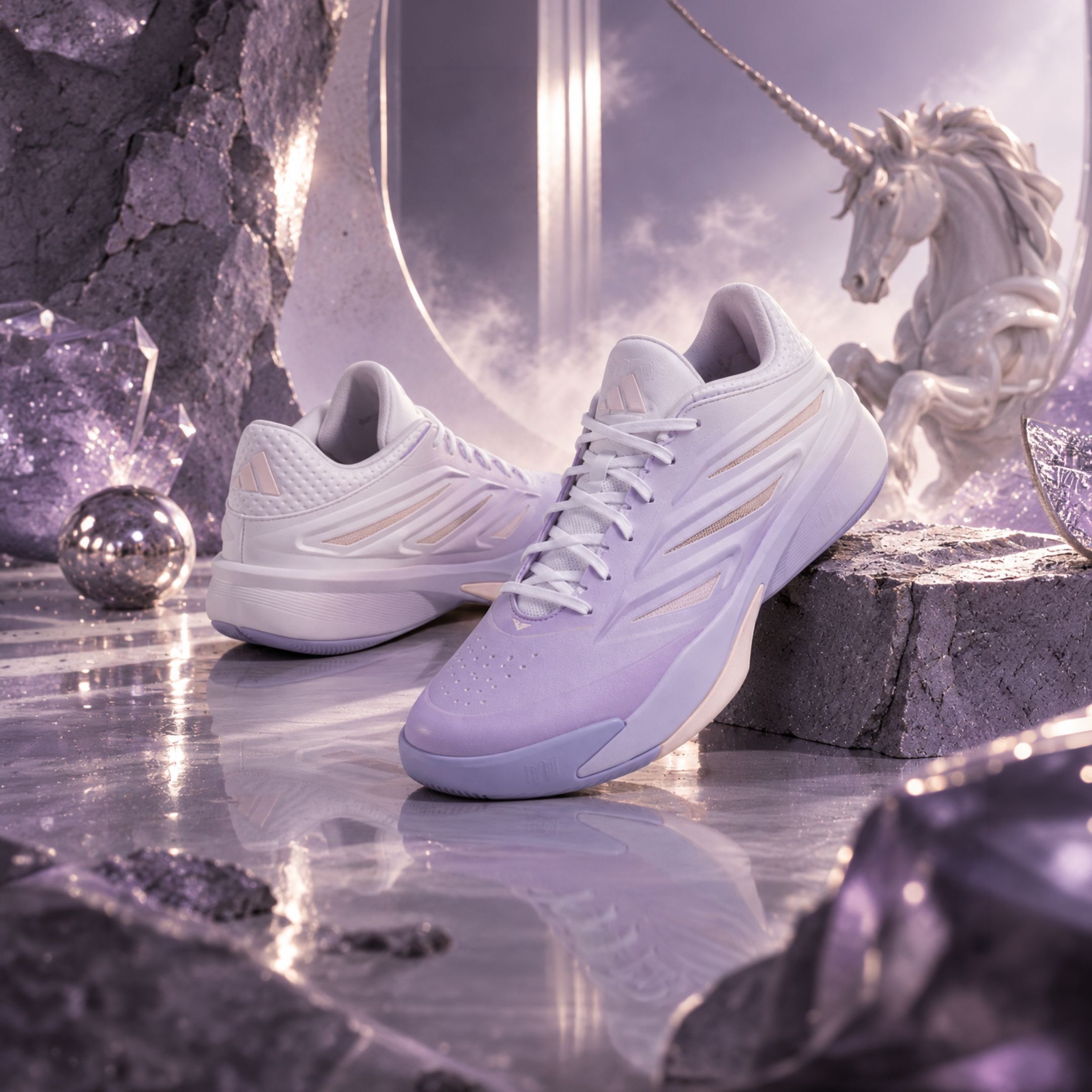 NICEDAY 代購 Adidas Crazy Energy Unicorn 獨角獸 紫 白 紫白色 淡紫 籃球鞋 實戰 LA1435