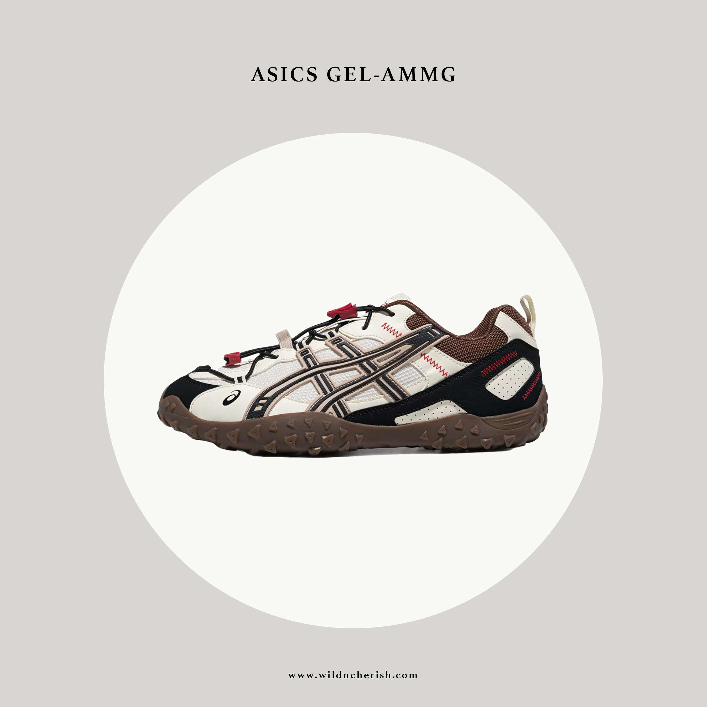 預訂 | Asics Gel-AMMG 啡白色 索繩 薄底鞋