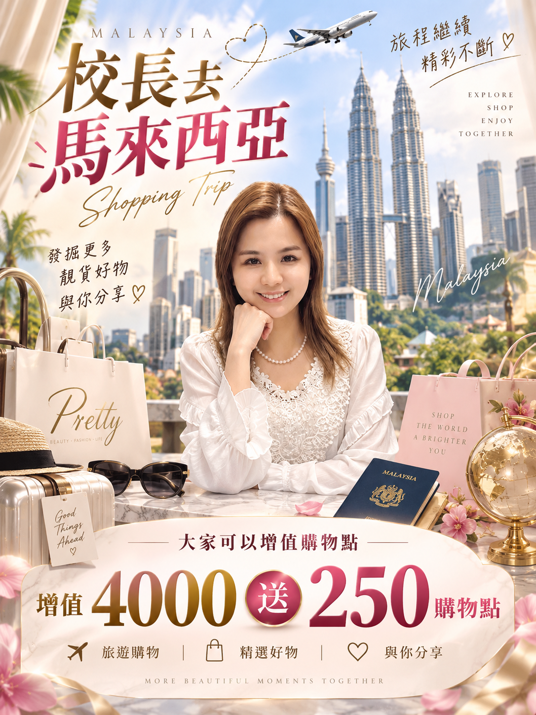 增值 $4000 額度 送$250購物點數💰 總計獲得$4250購物點數