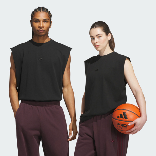 Adidas 愛迪達 Adidas Cutoff KG7287 男女 背心 運動背心 無袖上衣 純棉 黑