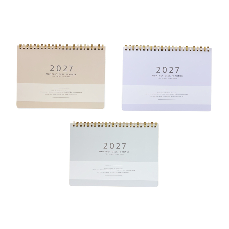 2027年桌曆/A5 霧感粉彩