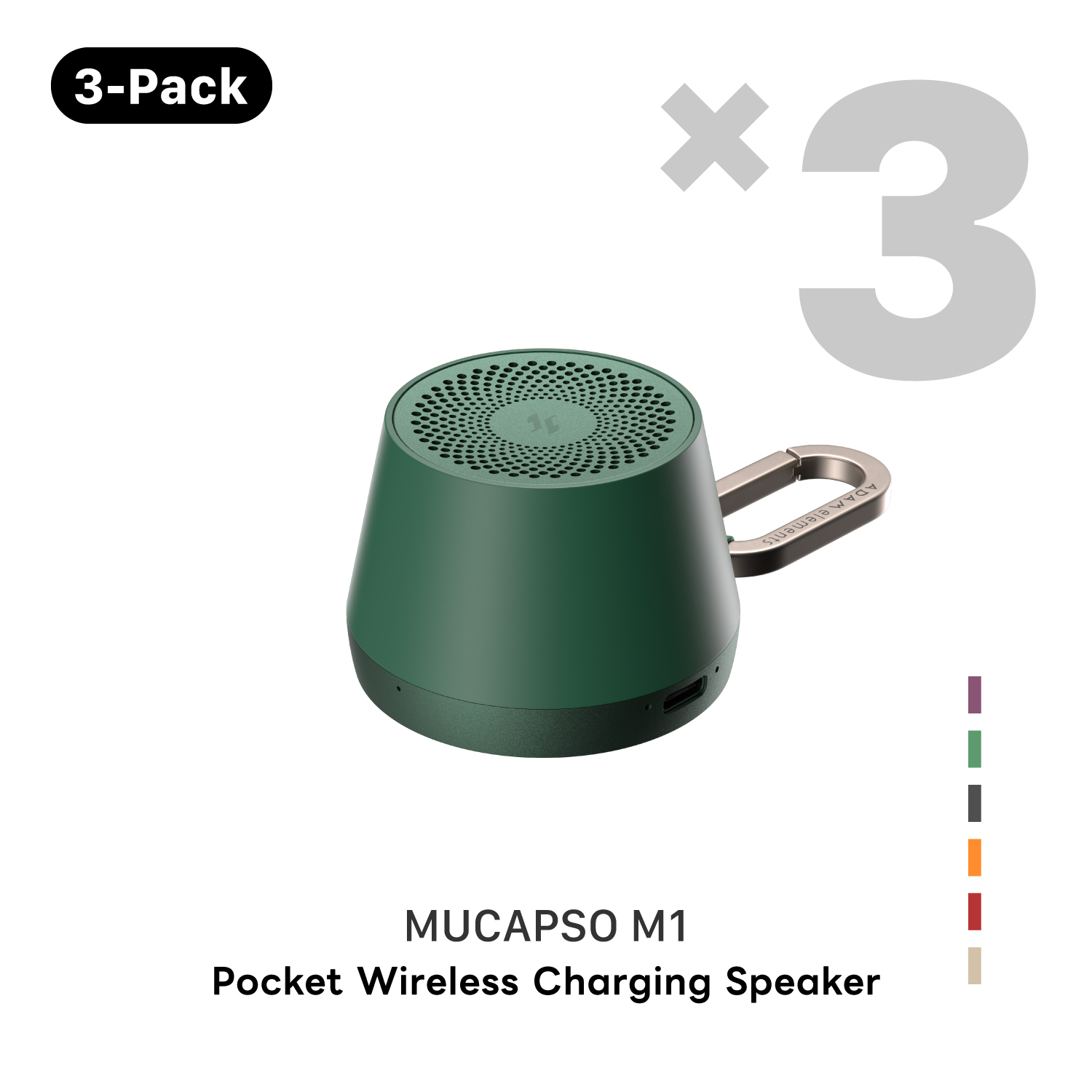 MUCAPSO M1 Pocket Wireless Charging Speaker 【3 Sets】