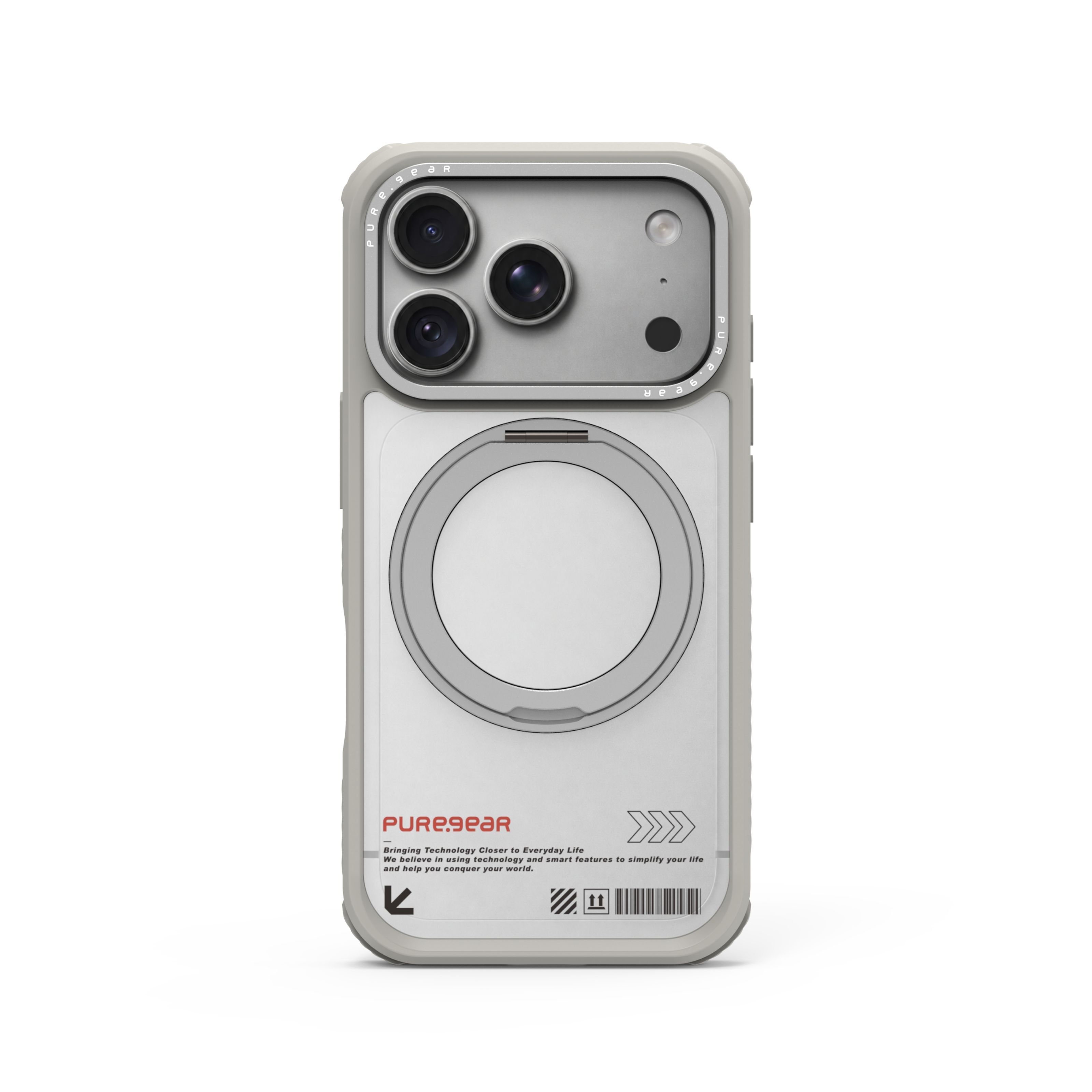 iPhone 18 冰霧防摔旋轉支架保護殼MagSafe / 象牙灰