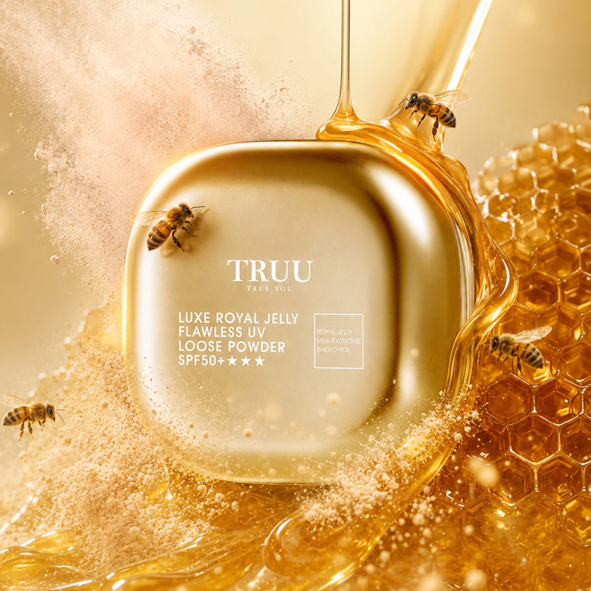 TRUU極奢蜂王乳無瑕防曬蜜粉 SPF50+ 8g
