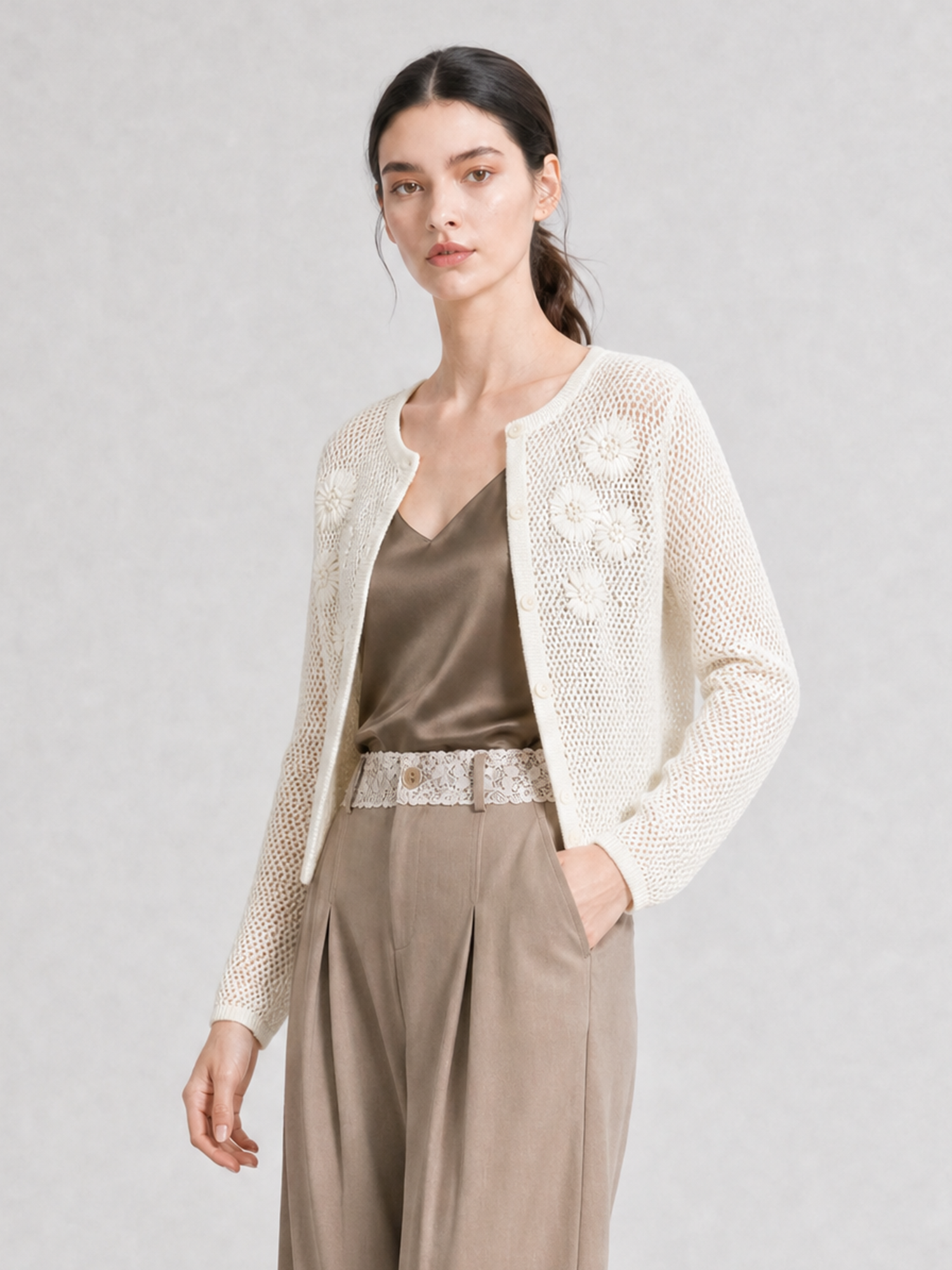 mi-tu Embroidered Cut-out Jacket