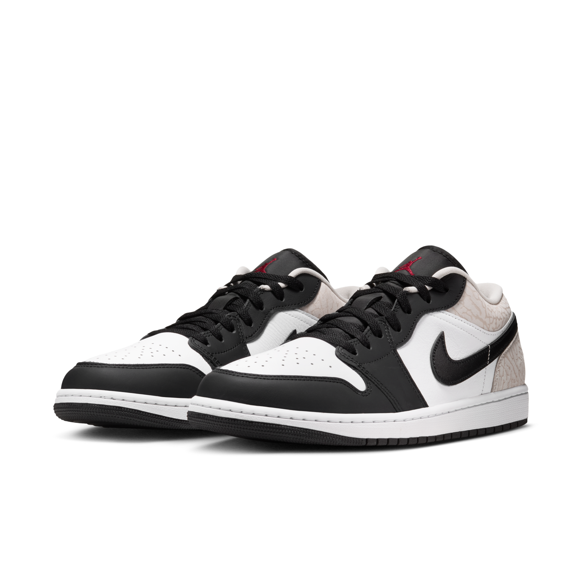 男鞋 NIKE AIR JORDAN 1 LOW SE 黑白淺土 皮革 拼接 緩震 低筒 AJ1 休閒鞋【IQ5490-007】AJ1OG