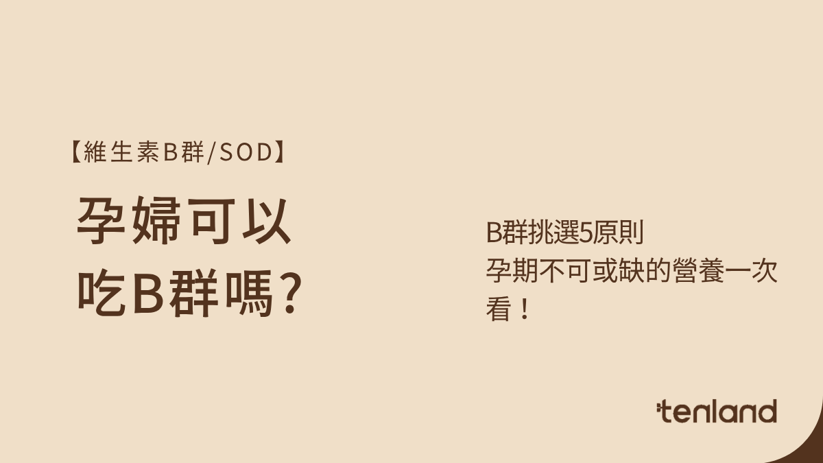 孕婦可以吃B群嗎