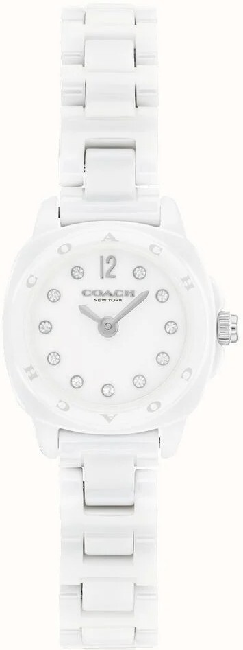 萬年鐘錶 - COACH錶  女錶 白色晶鑽瓷陶瓷錶 14504662 錶徑21MM