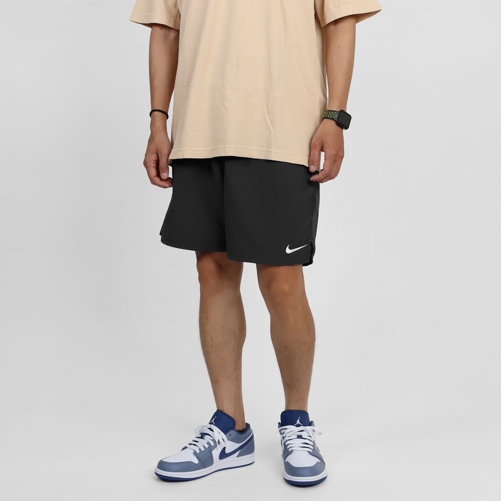 男款 NIKE SWIM VOLLEY SHORTS 黑色 速乾 網眼 7吋 抽繩 運動 海灘褲 短褲【NESSE494-001】NKTF
