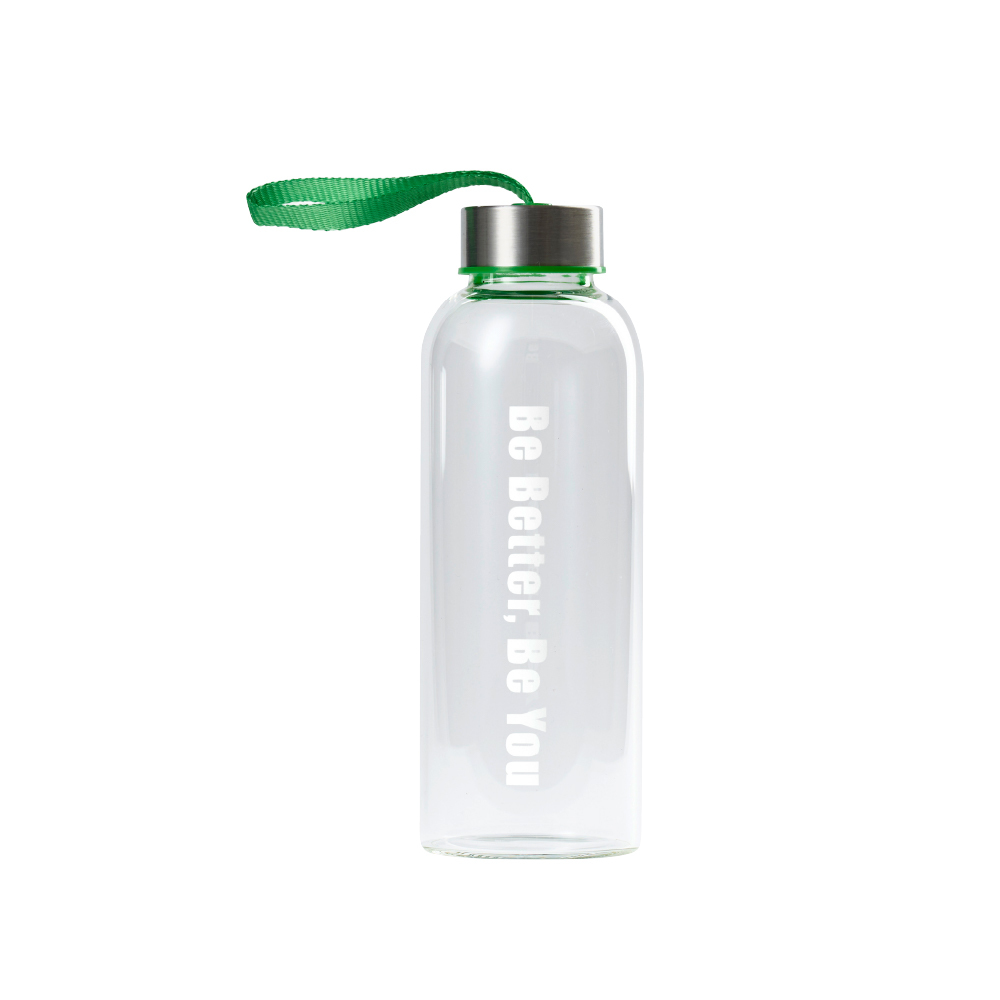 綠量 玻璃水瓶 420ML