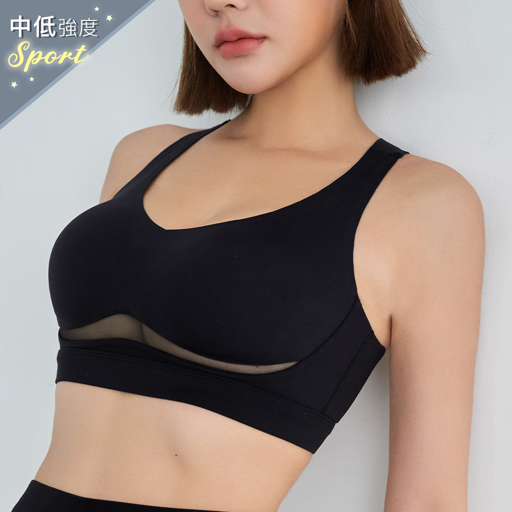 SPORTY Q Quick-dry Sports Bra (Black)